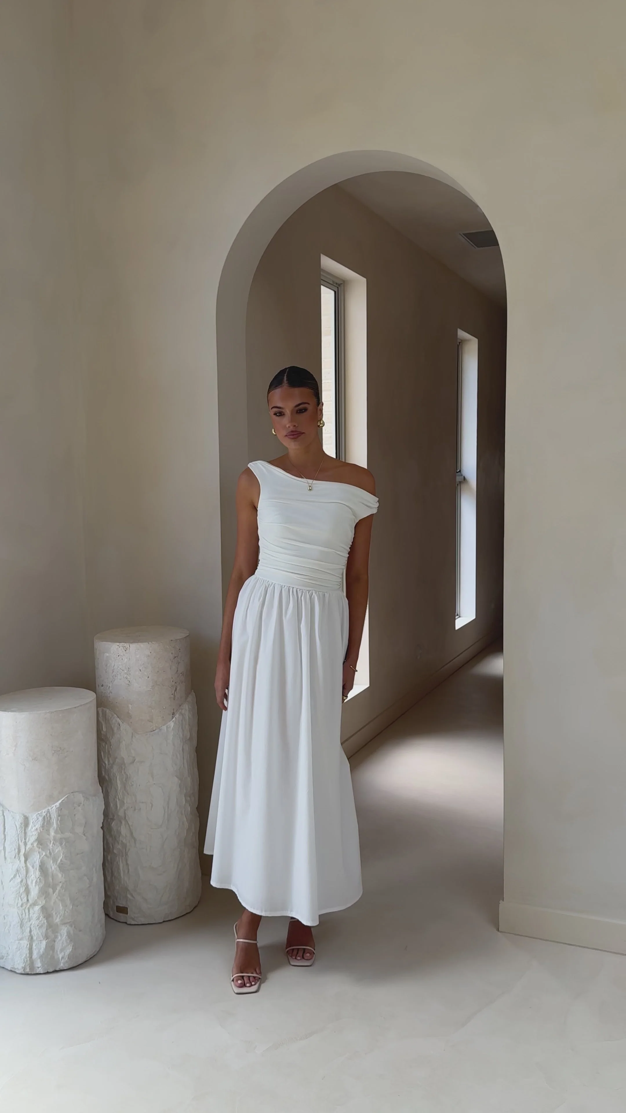 Immy Midi Dress - White