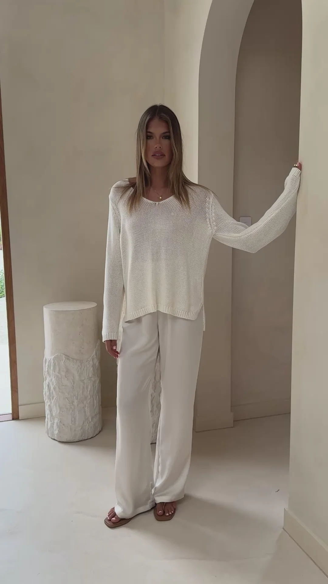 Elani Knit Sweater - Ivory