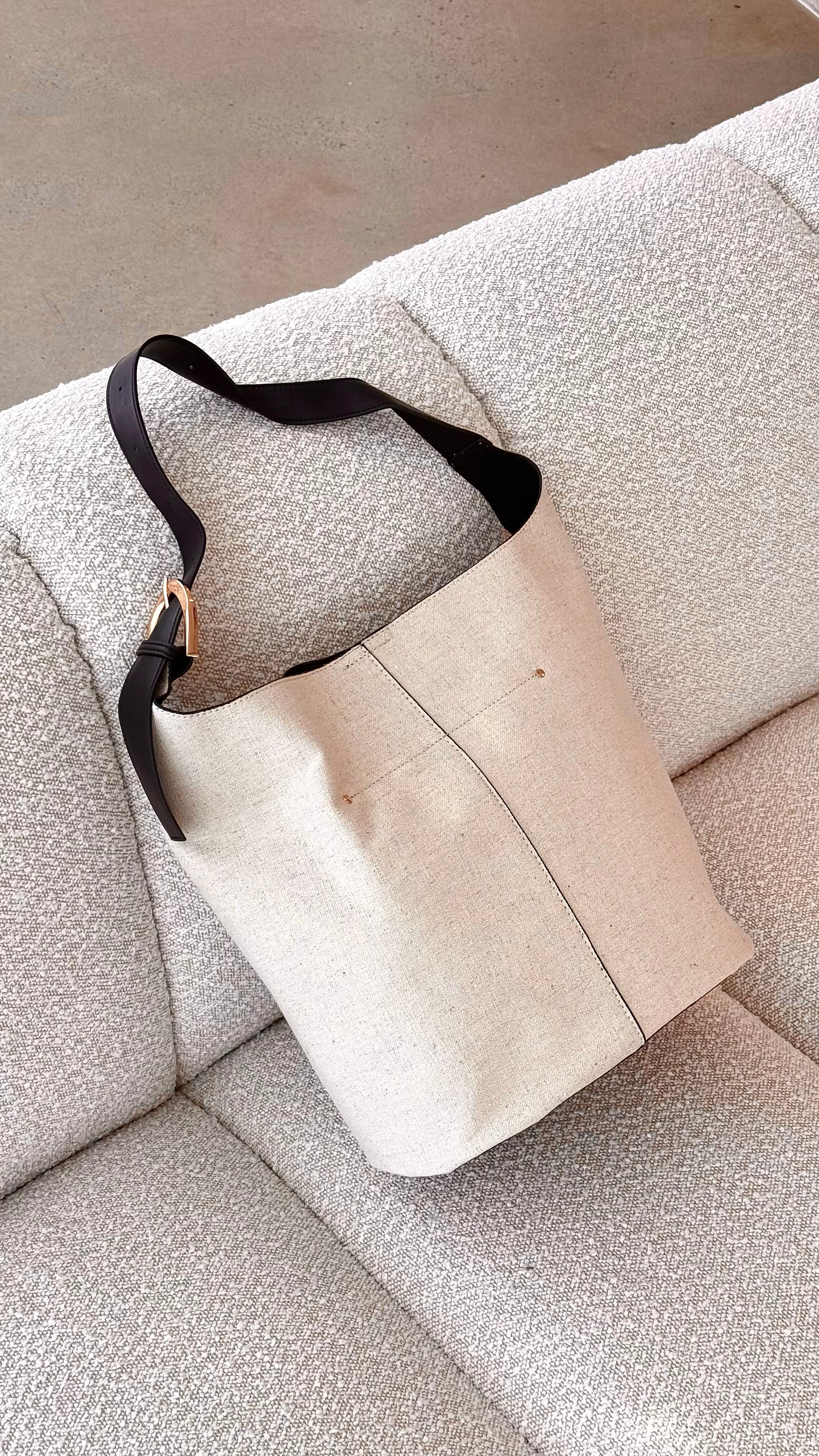 Cali Shoulder Bag - Bone Linen