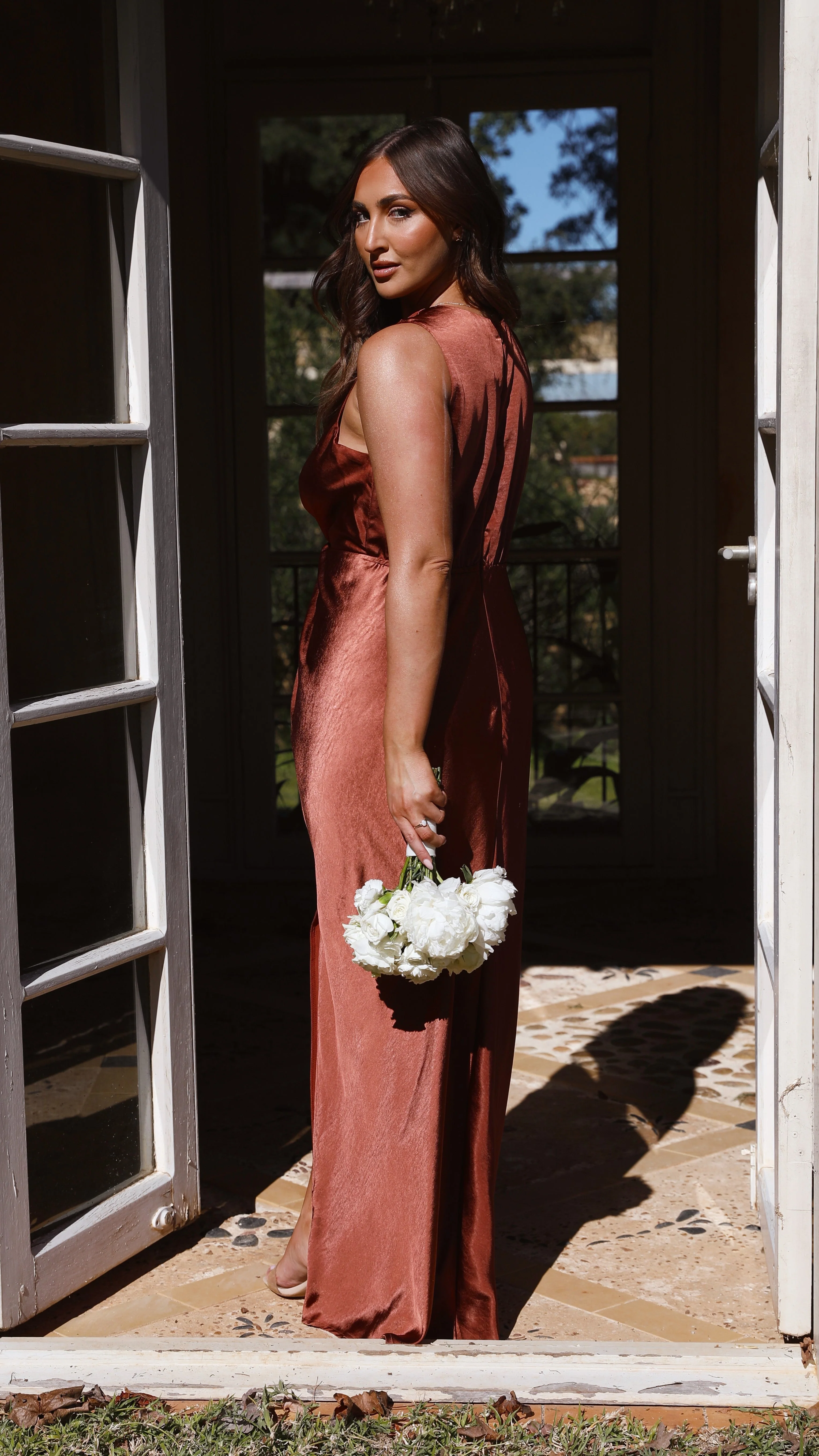 Lucia Maxi Dress - Rust