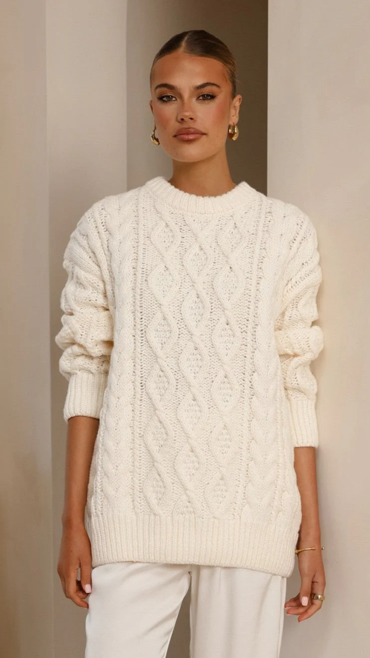 Valentina Knit Sweater - Cream