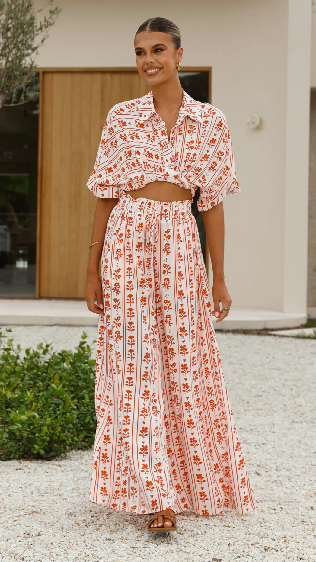 Avery Wide Leg Pants - Floral Love