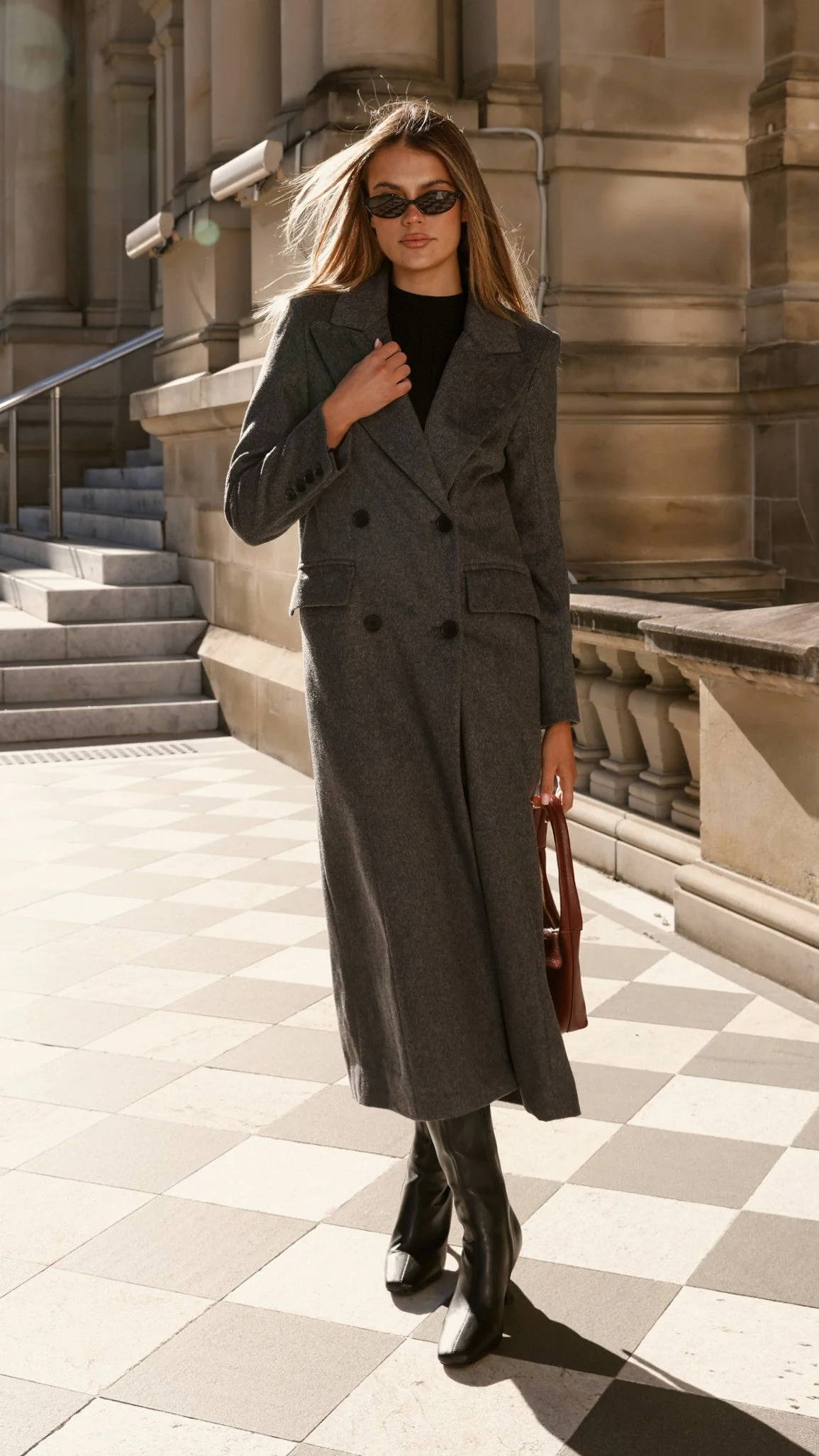 MVN - Lost In New York Coat - Charcoal