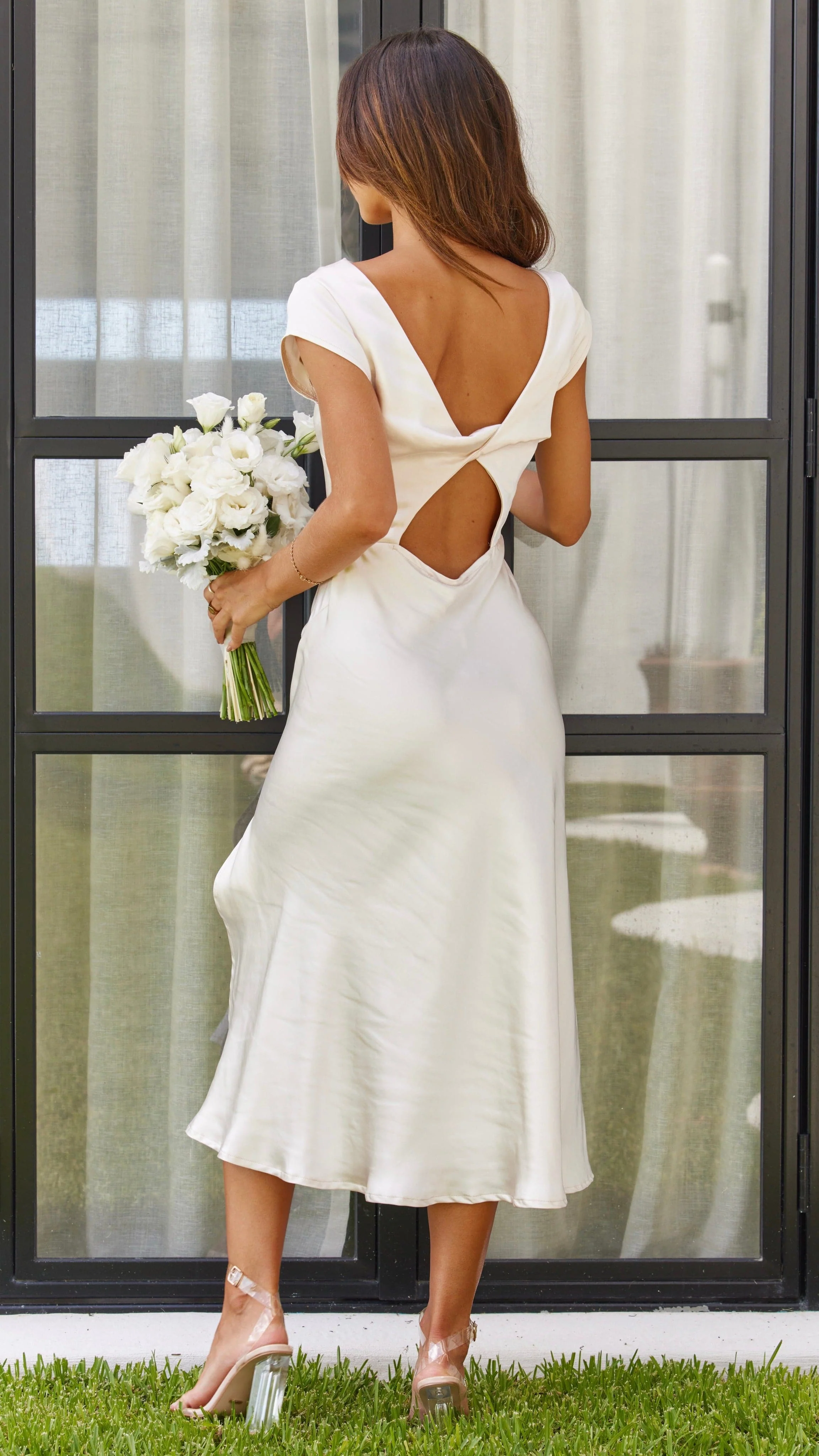 Ivana Midi Dress - Champagne