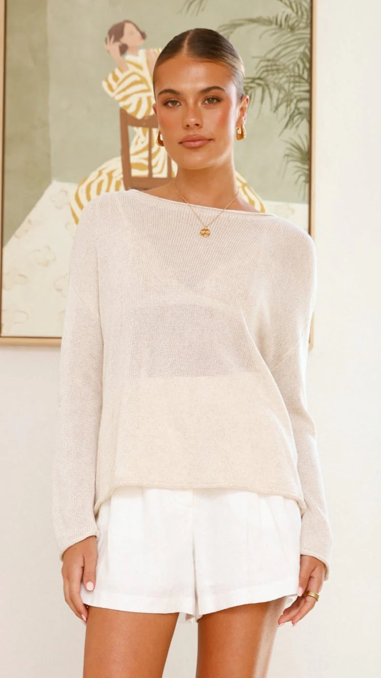 Lakoa Knit Top - Natural