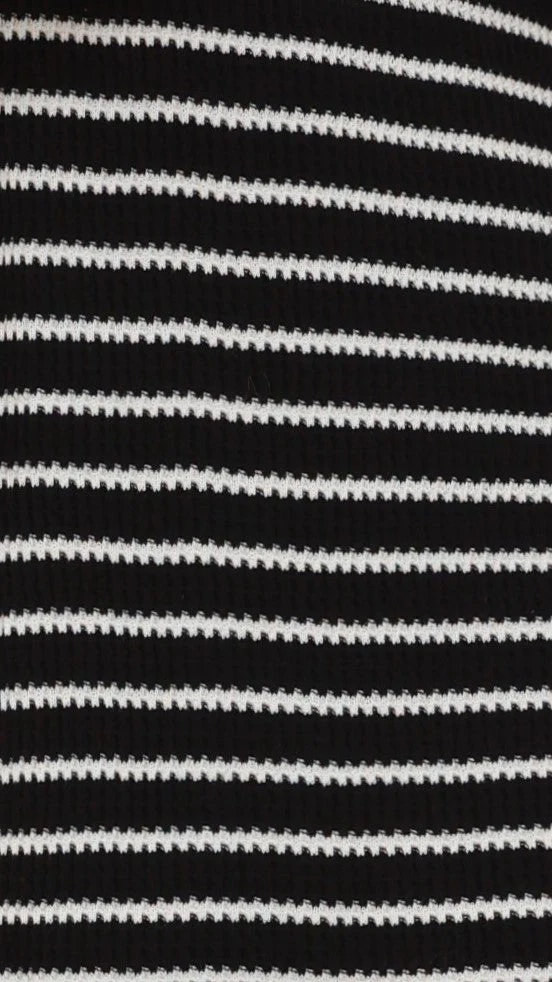 Lacole Button Up Shirt and Shorts Set - Black / White Stripe