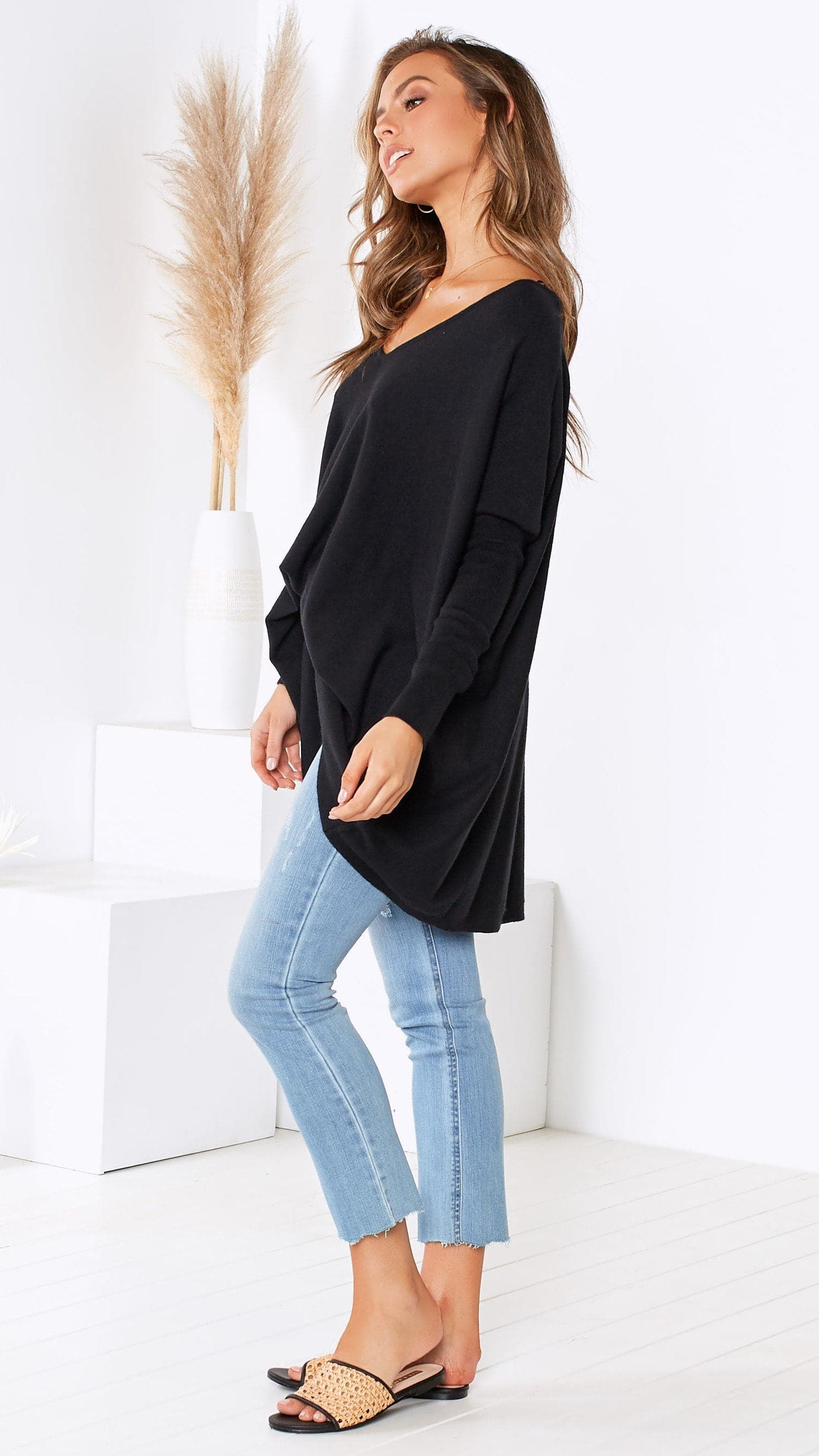 Amalia Knit Top - Black