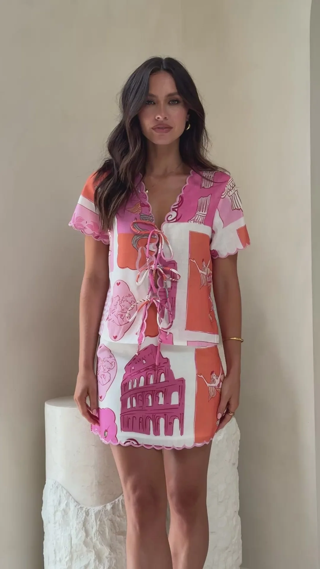 Colton Top - Pink/White