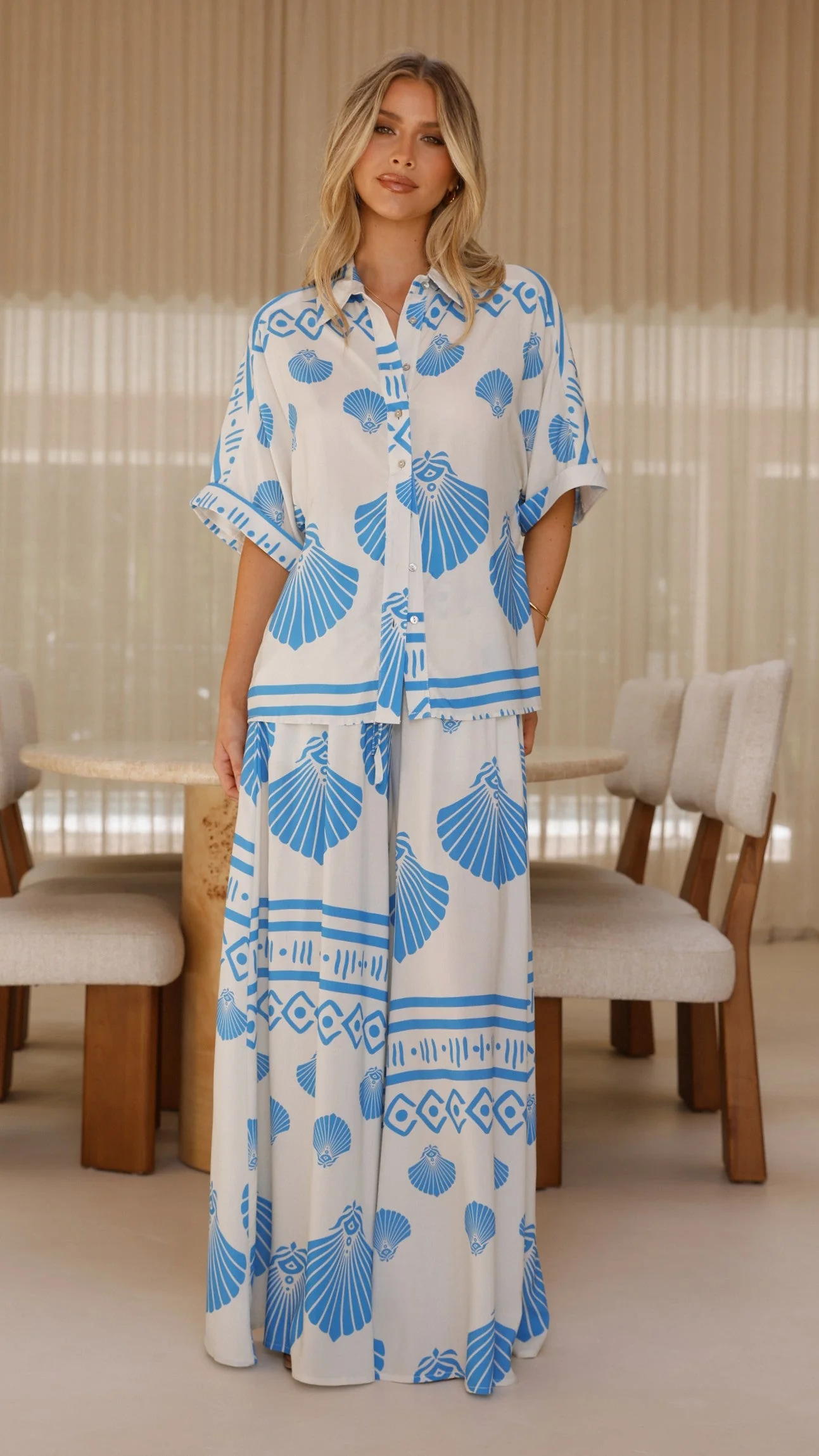 Daley Button Up Shirt - Sea Shell