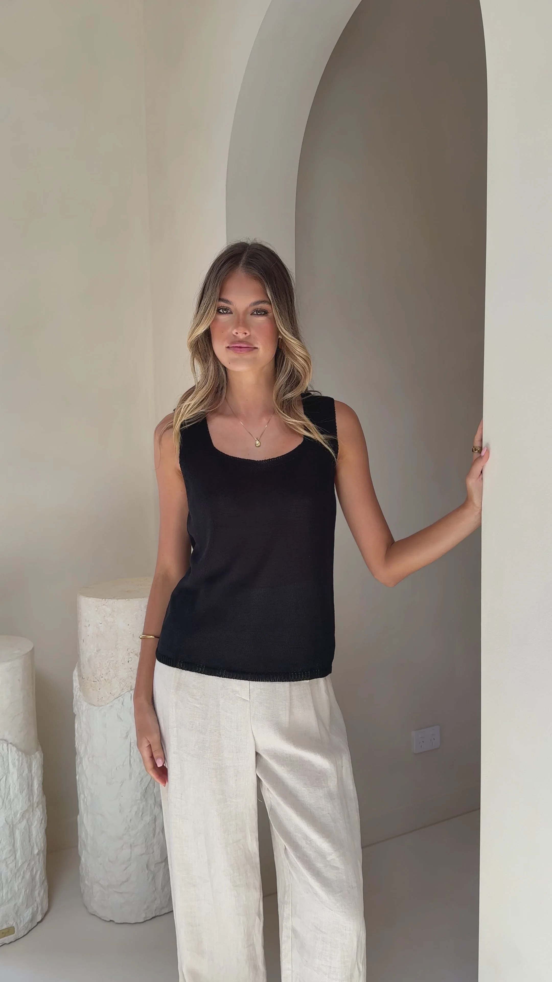 Lenny Knit Top - Black