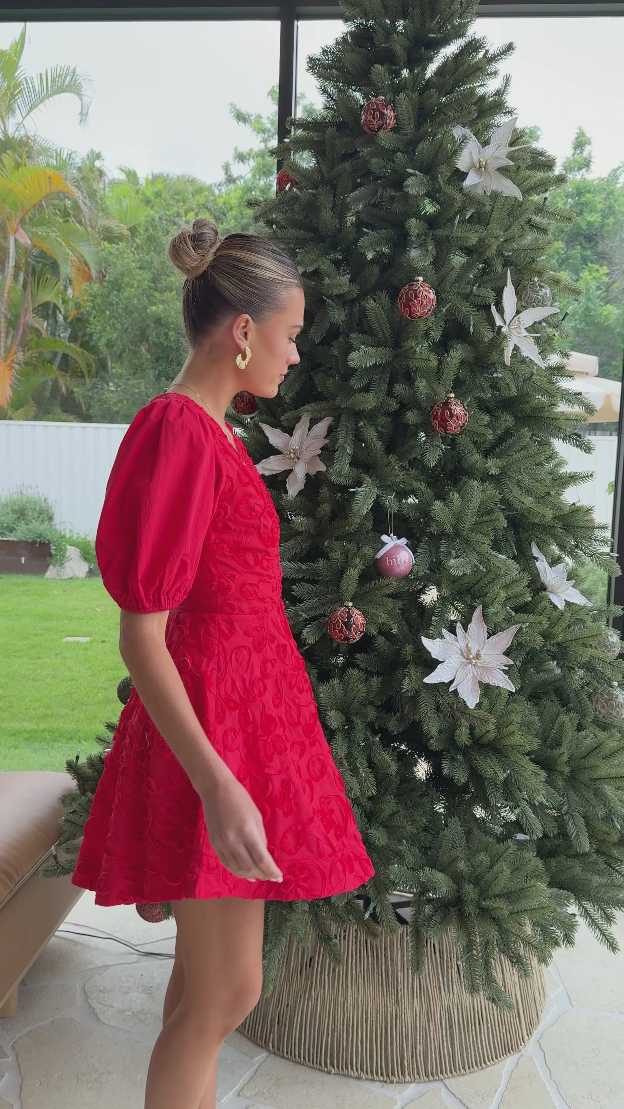 Calanthe Mini Dress - Red