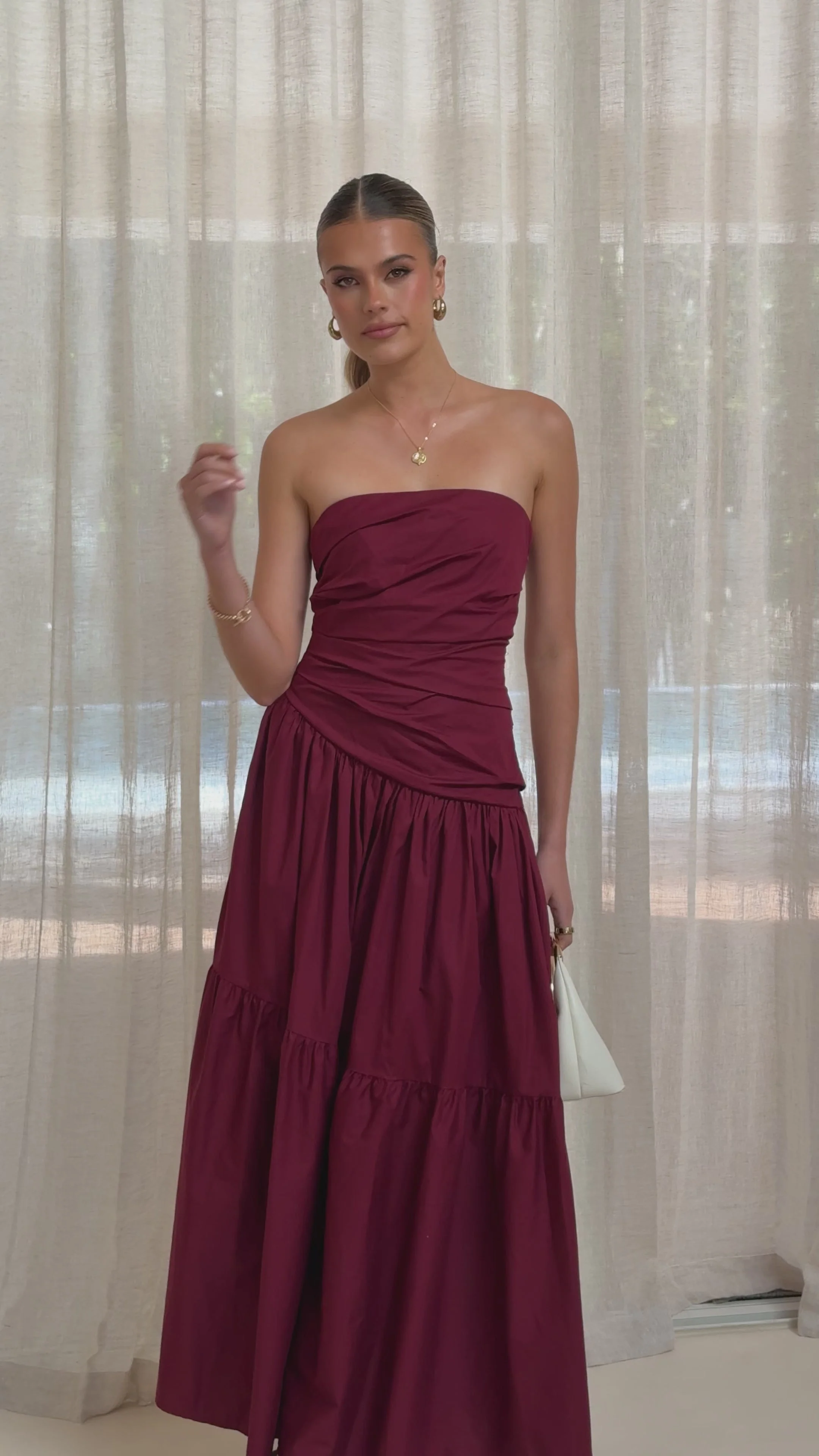 Lola Maxi Dress - Burgundy