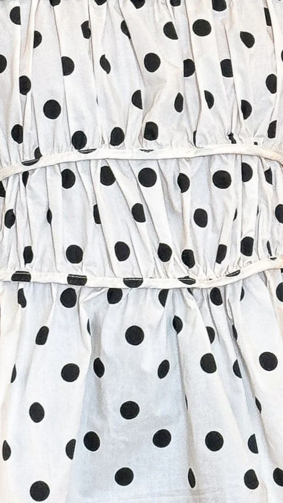 Kienna Top - Cream/Black Polka Dot