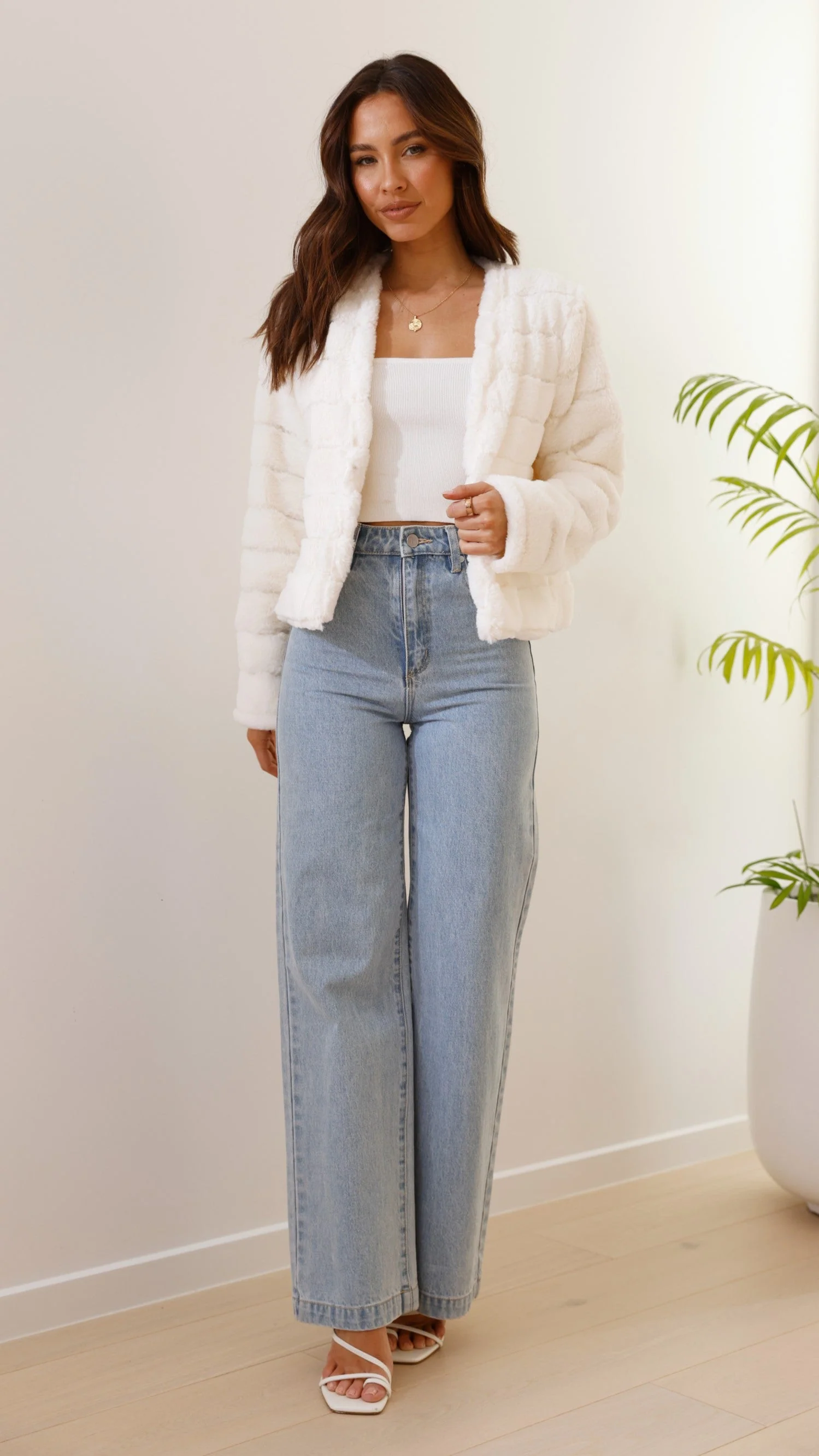Tully Crop Jacket - White