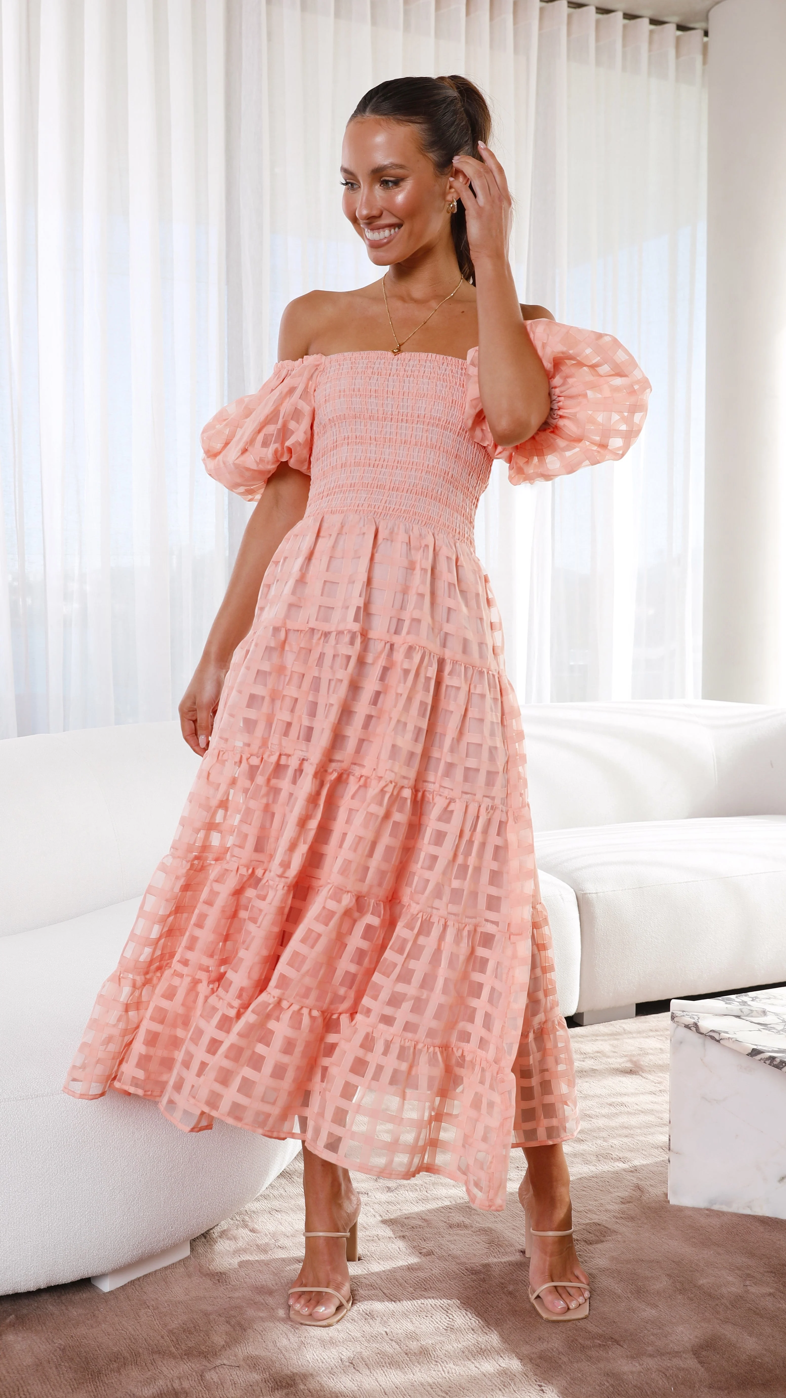 Deemi Maxi Dress - Peach