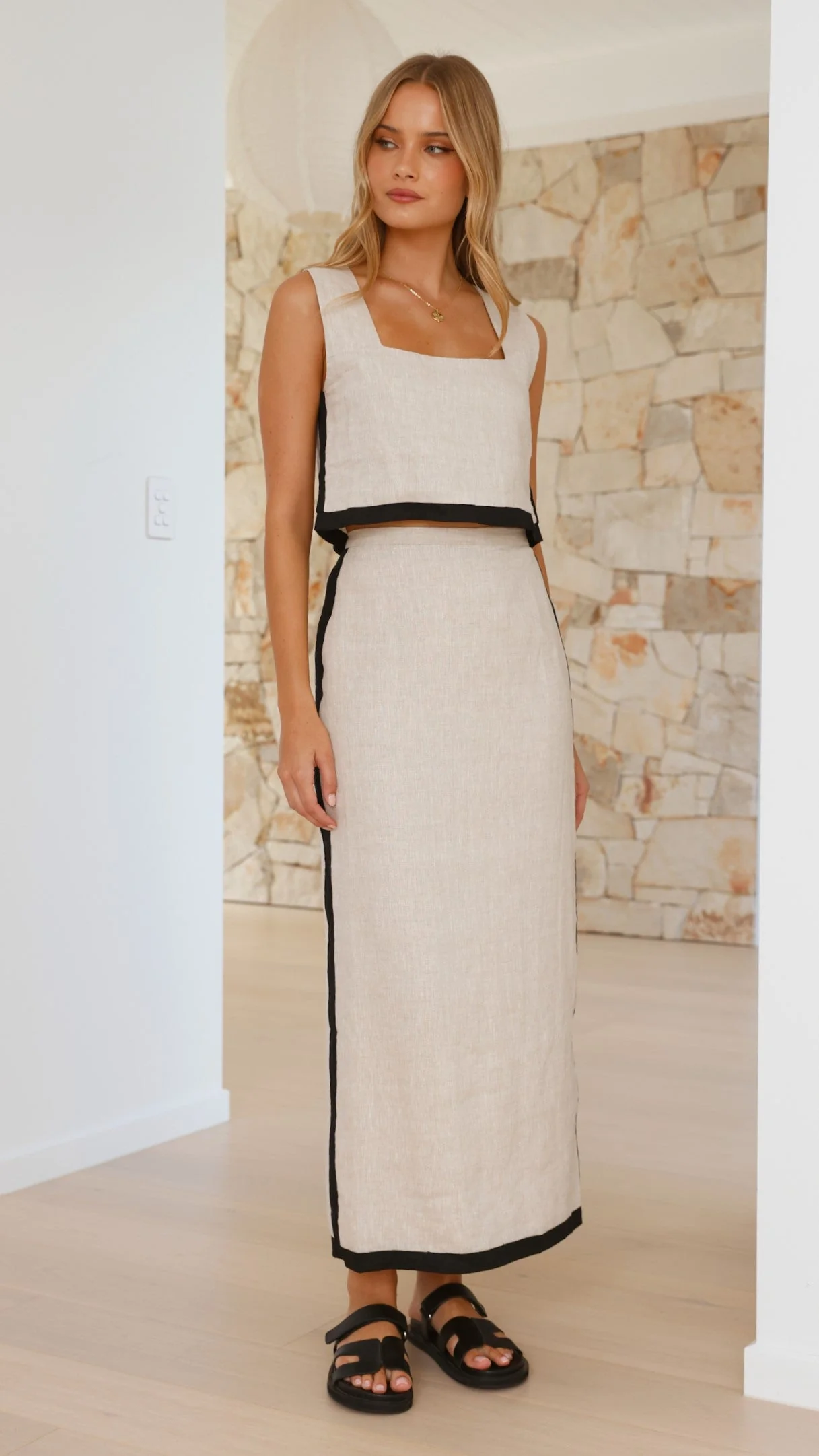 Arlette Maxi Skirt - Natural