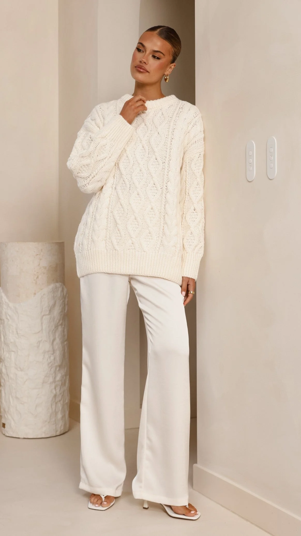 Valentina Knit Sweater - Cream
