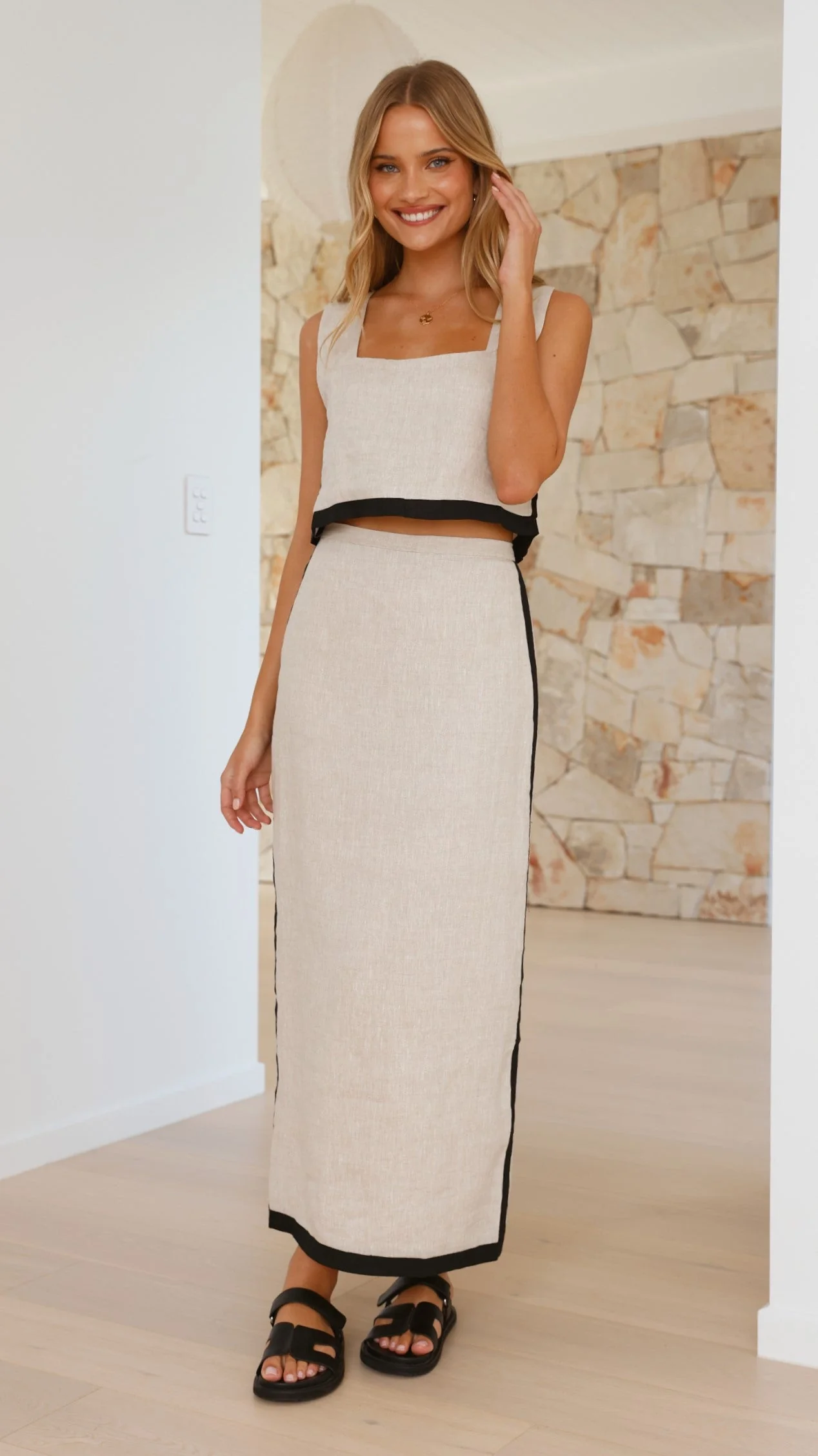 Arlette Maxi Skirt - Natural