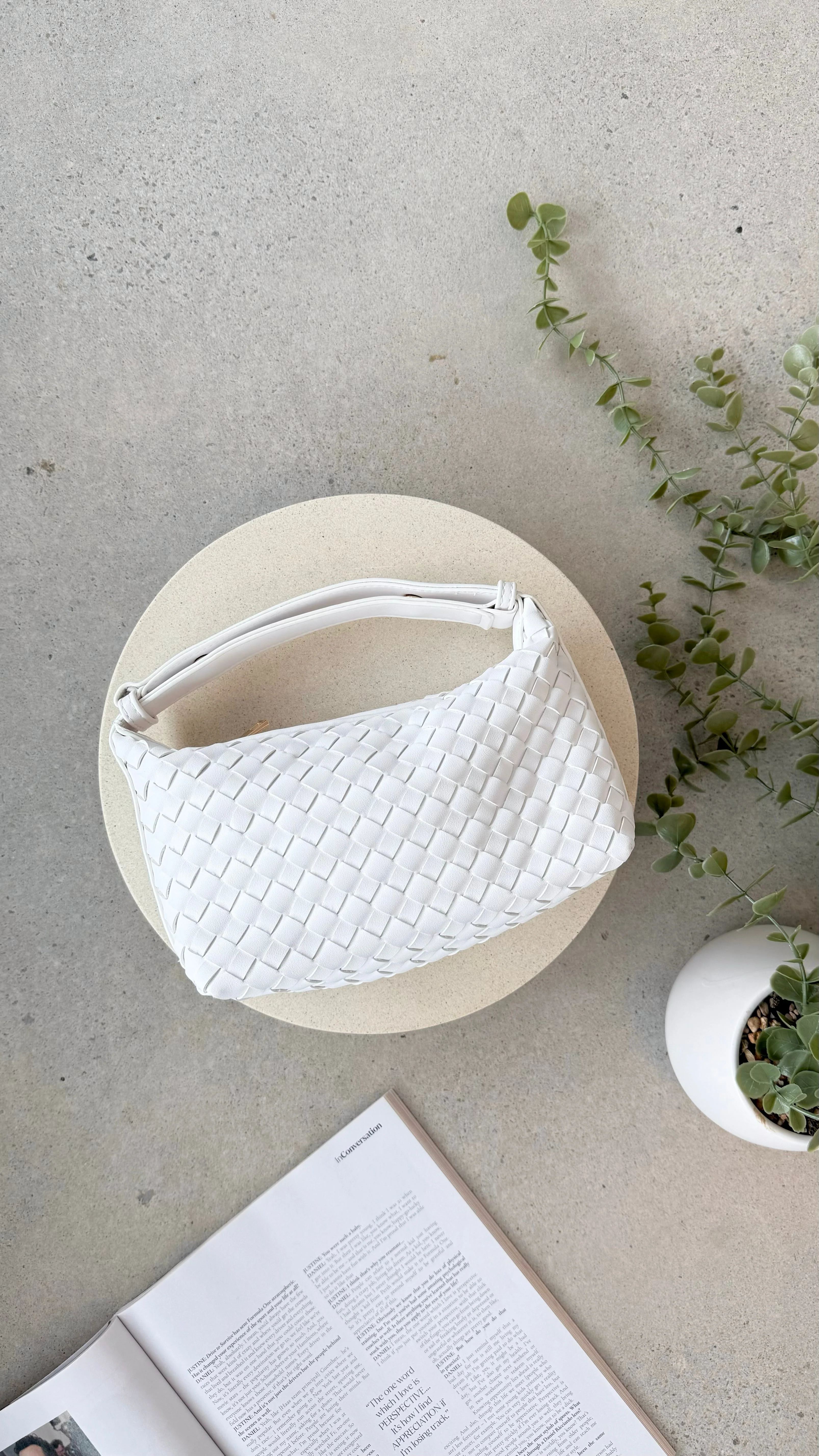 Isabelle Handle Bag - White