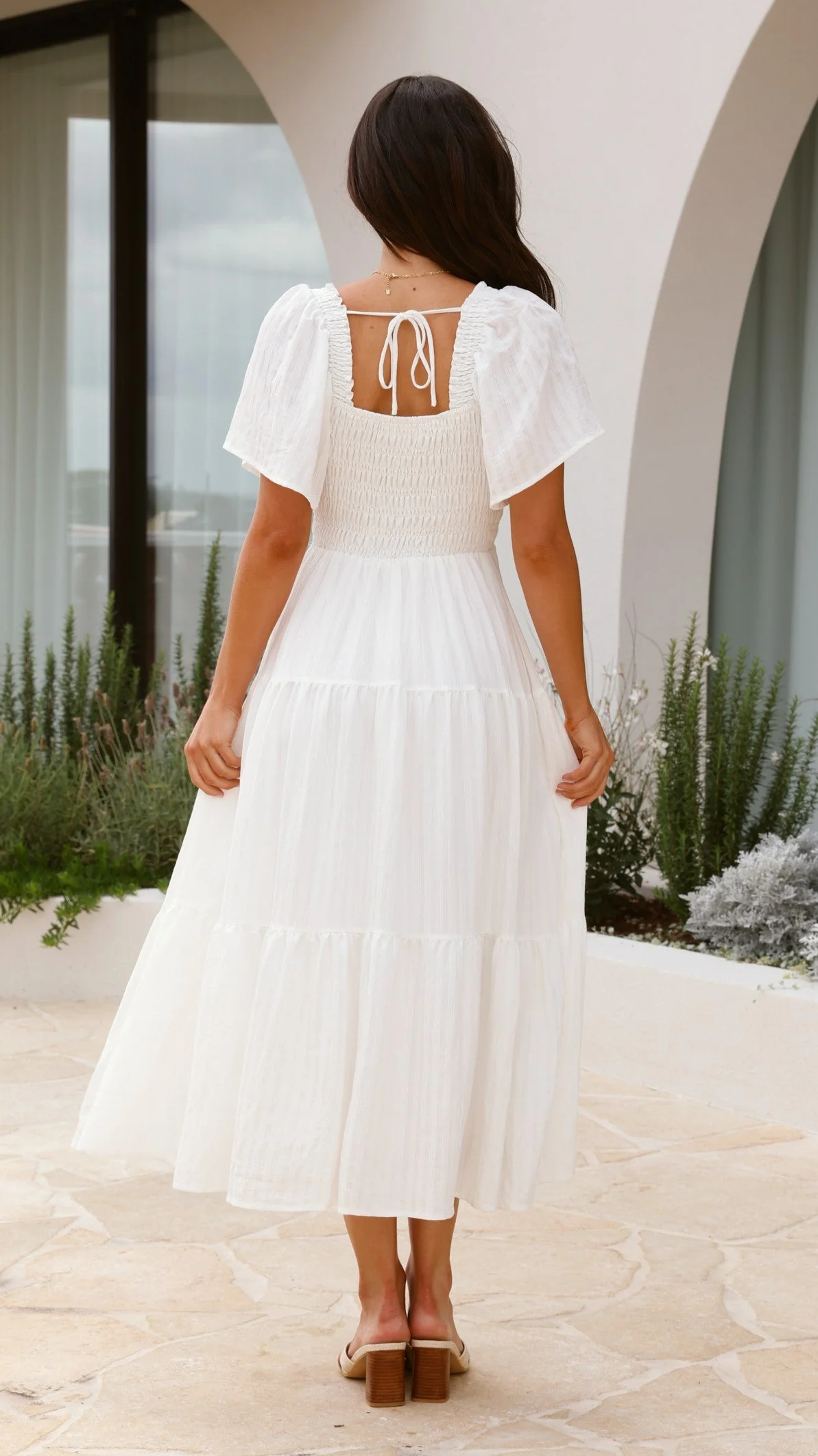 Lainey Midi Dress - White