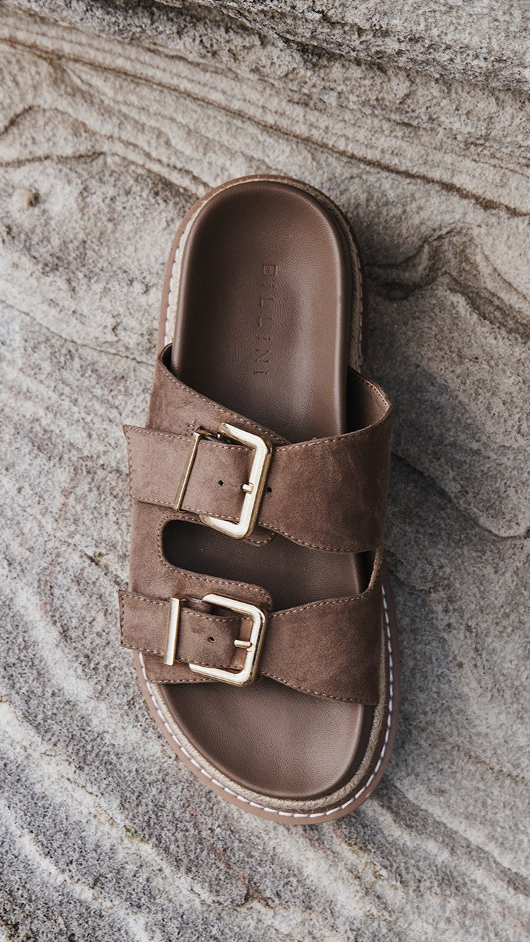 Alder Slide - Fawn Suede