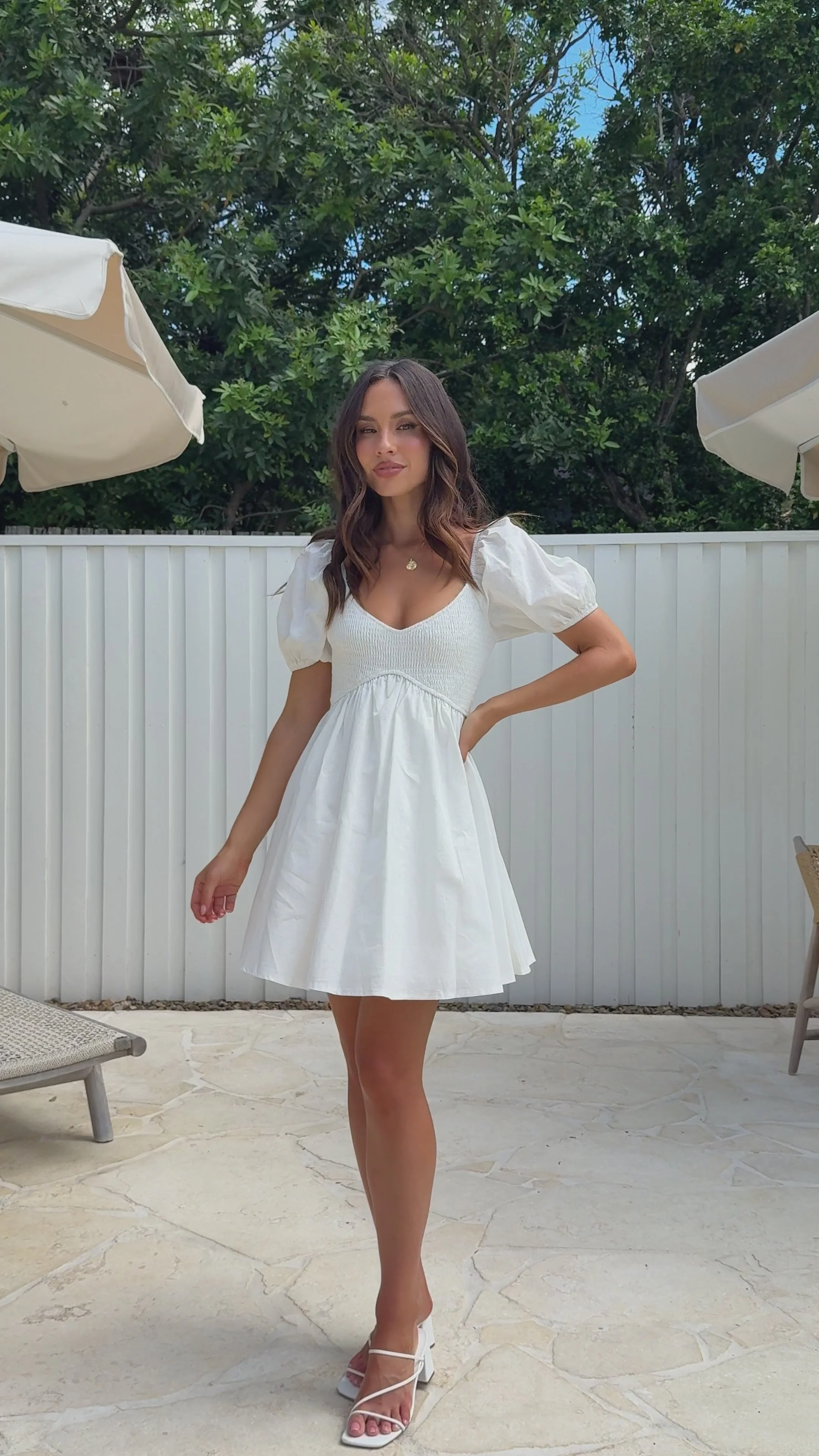 Sahirah Mini Dress - White