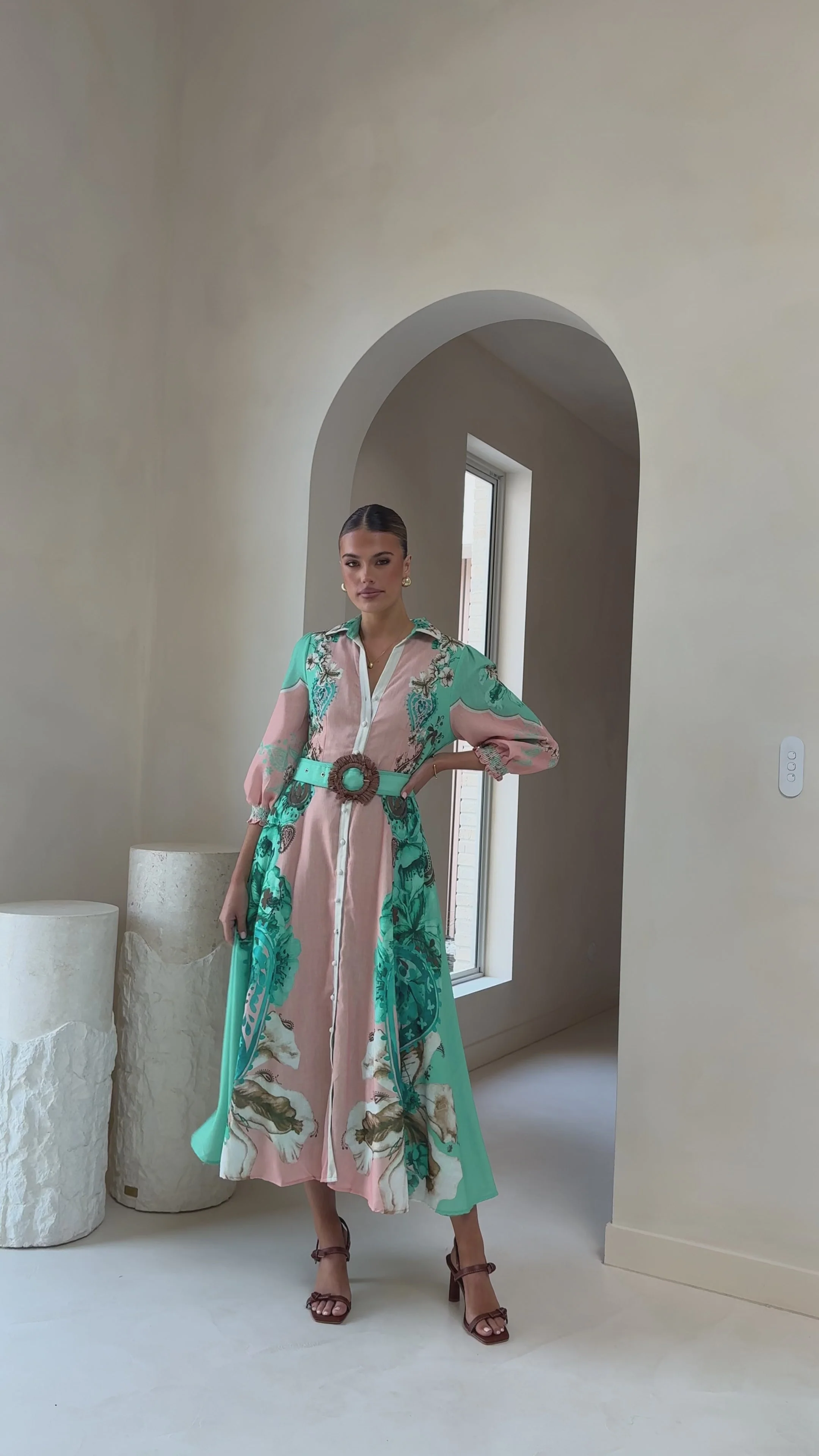 Macy Midi Dress - Willow Print