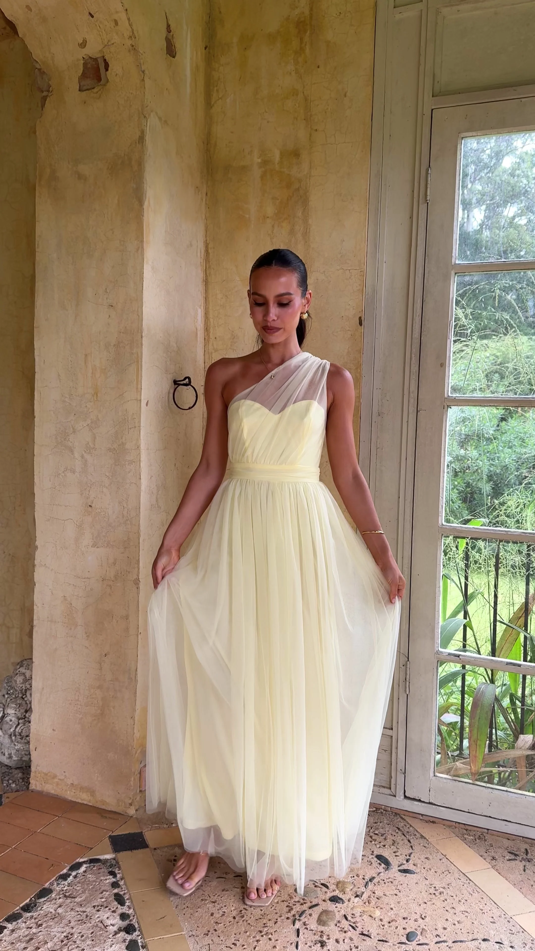 Talissa Tulle Maxi Dress - Yellow