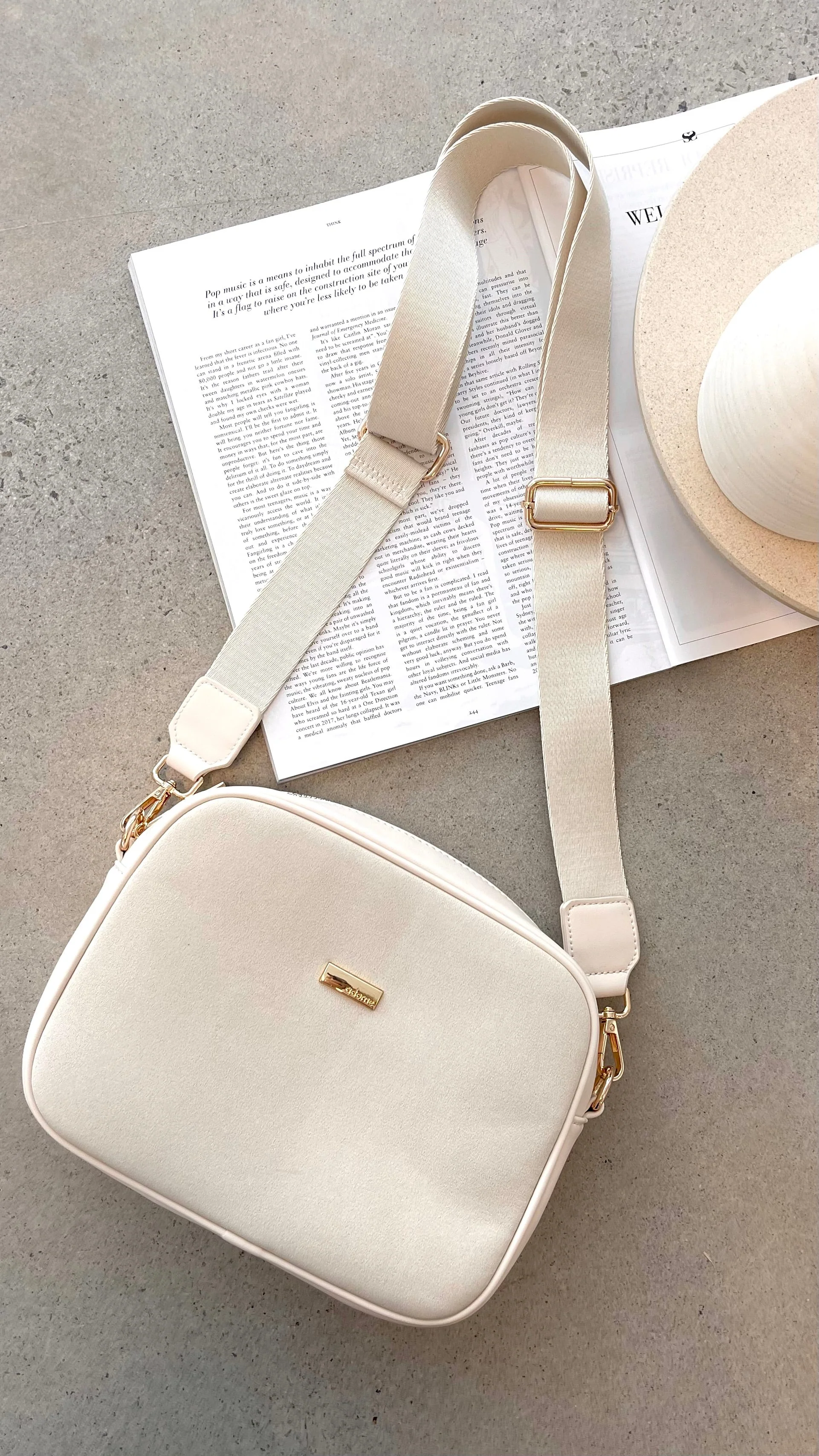 Paloma Suede Camera Bag - Cream
