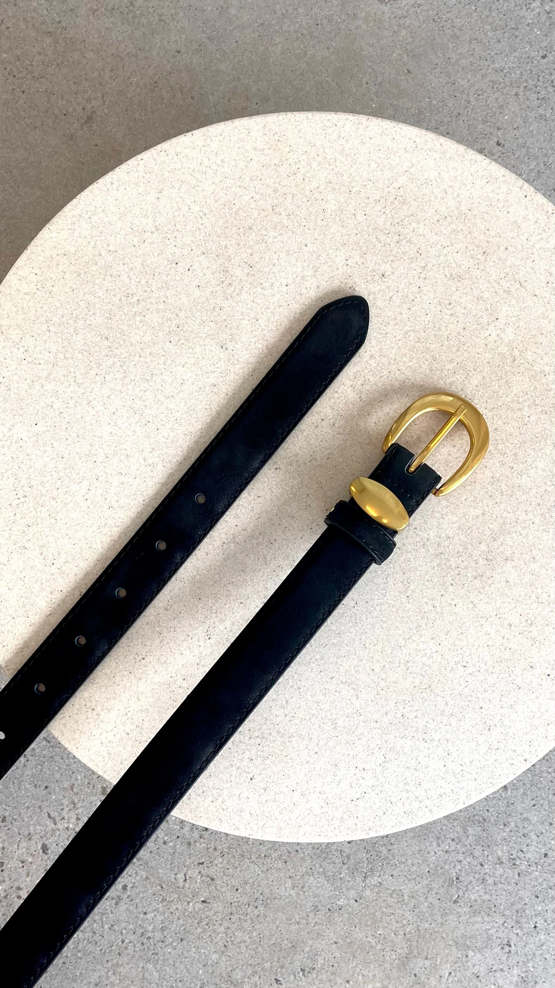 Maya Leather Belt - Black