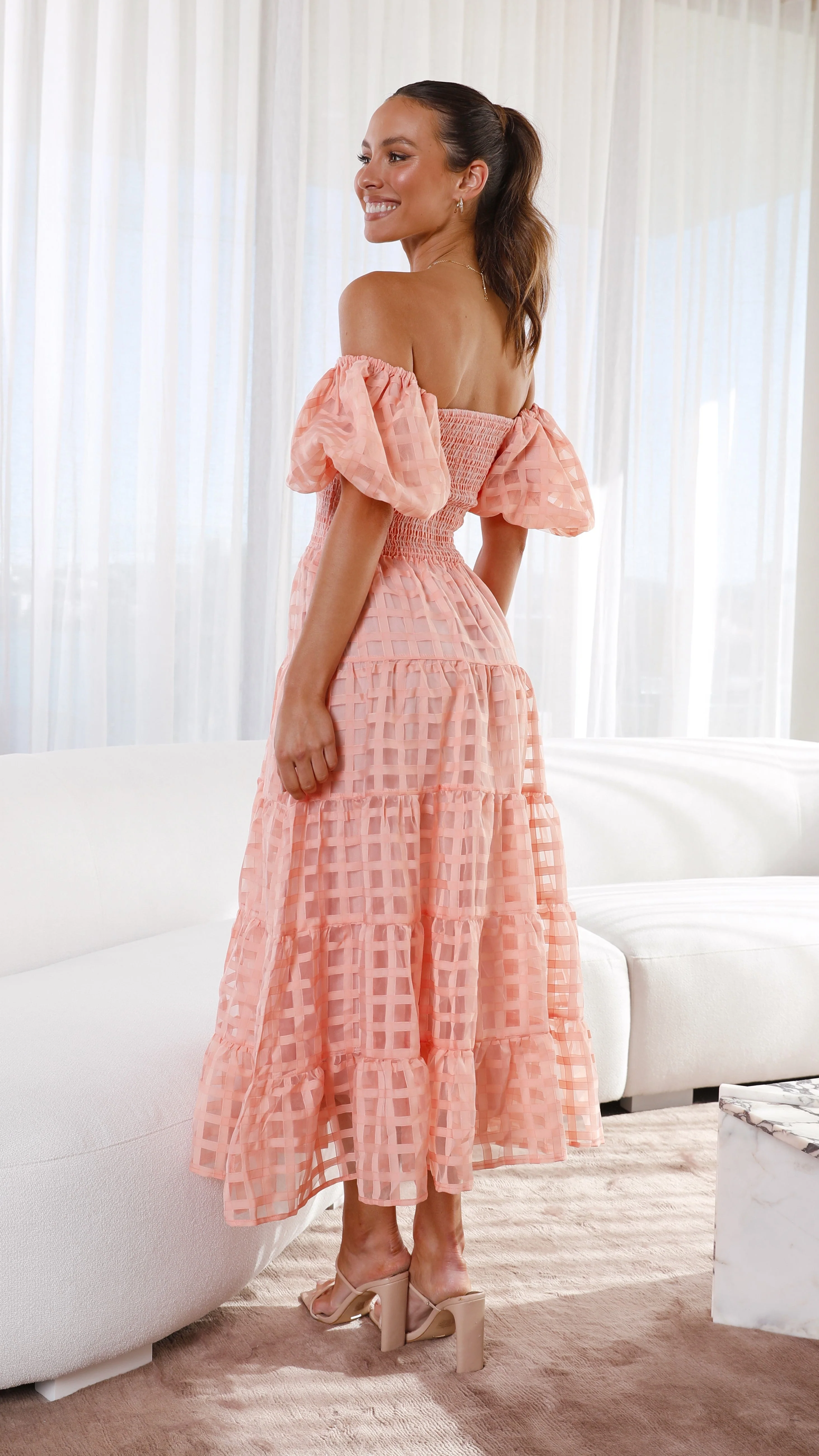 Deemi Maxi Dress - Peach