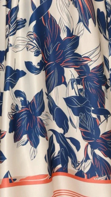 Hadas Maxi Dress - Blue/White Print