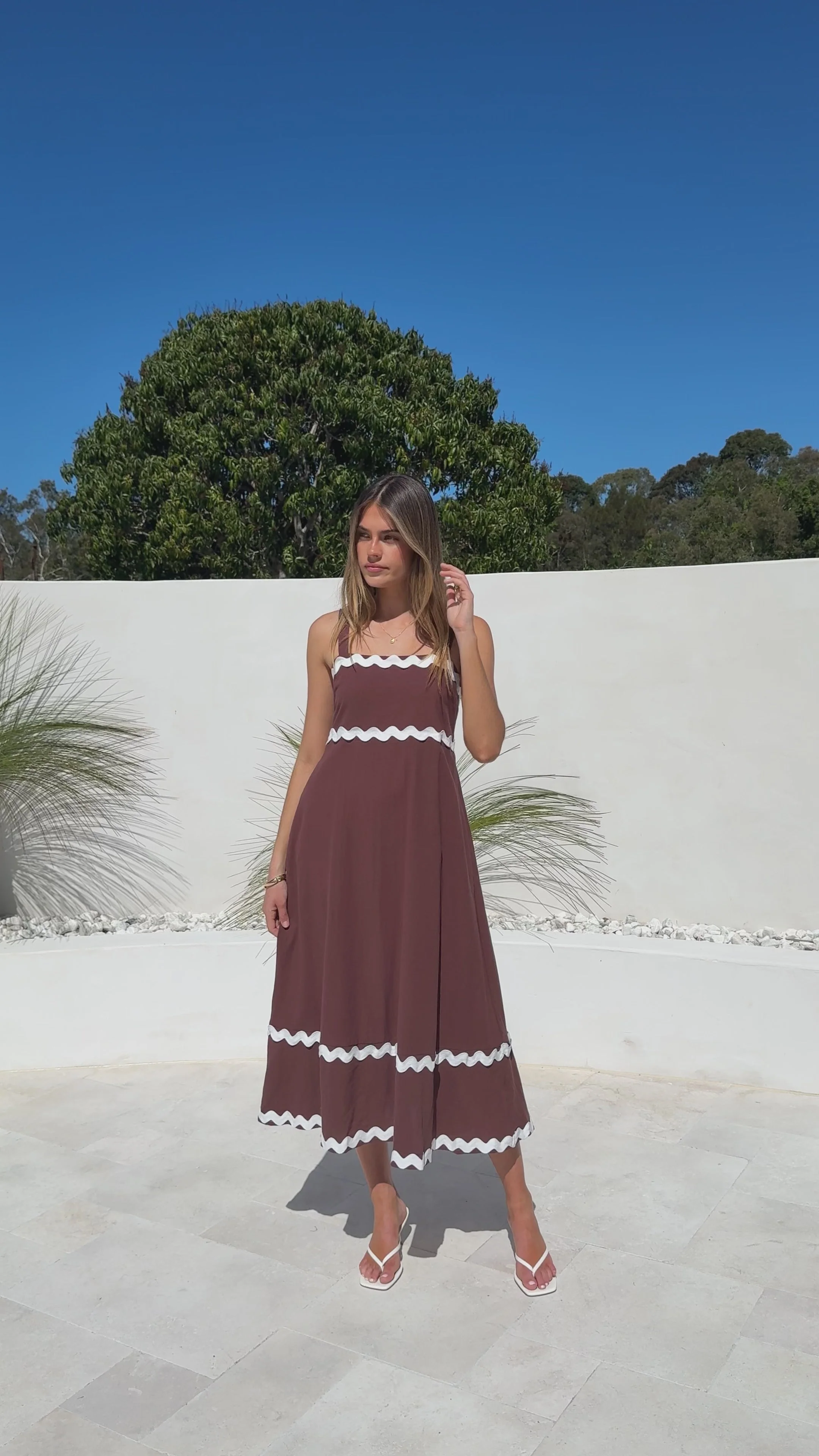 Ali Midi Dress - Chocolate