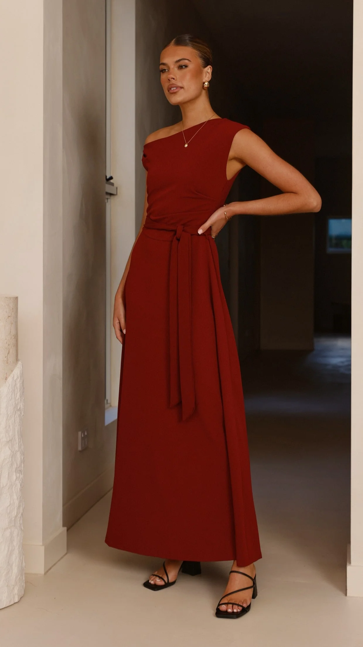 Gemma Maxi Dress - Burgundy