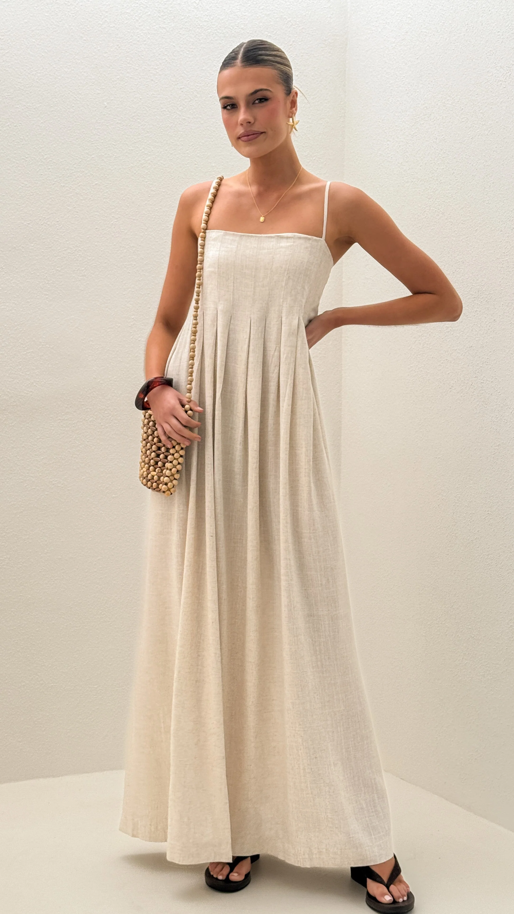 Pippy Maxi Dress - Natural