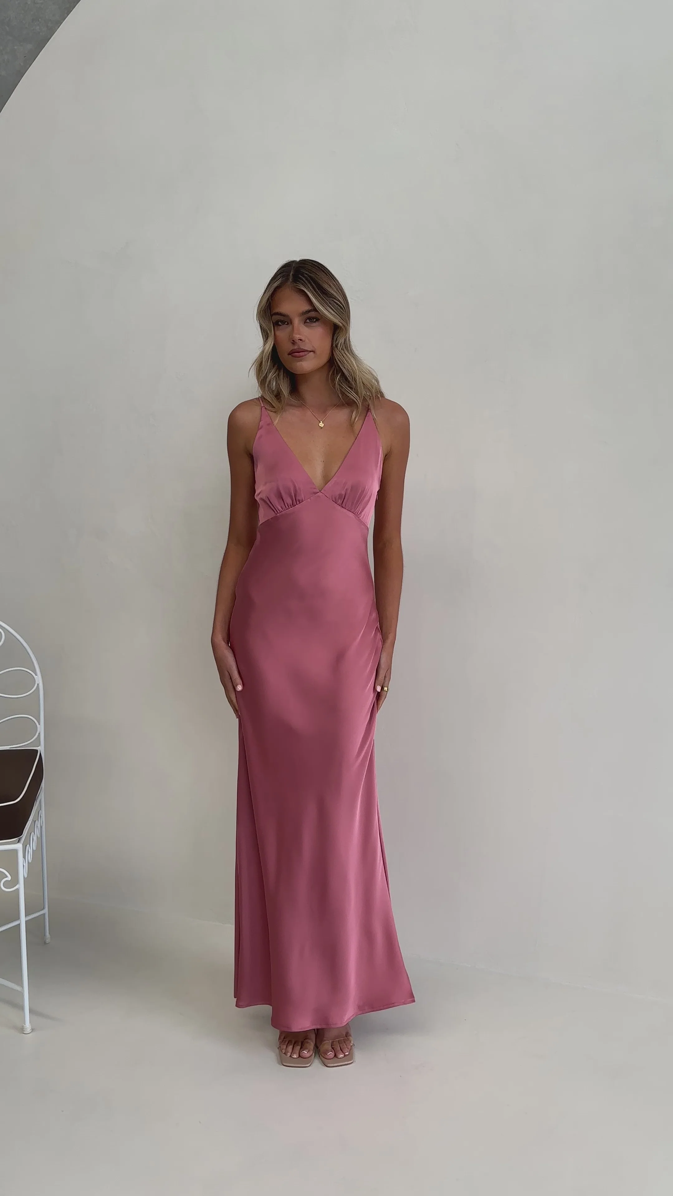 Ziah Maxi Dress - Baked Rose