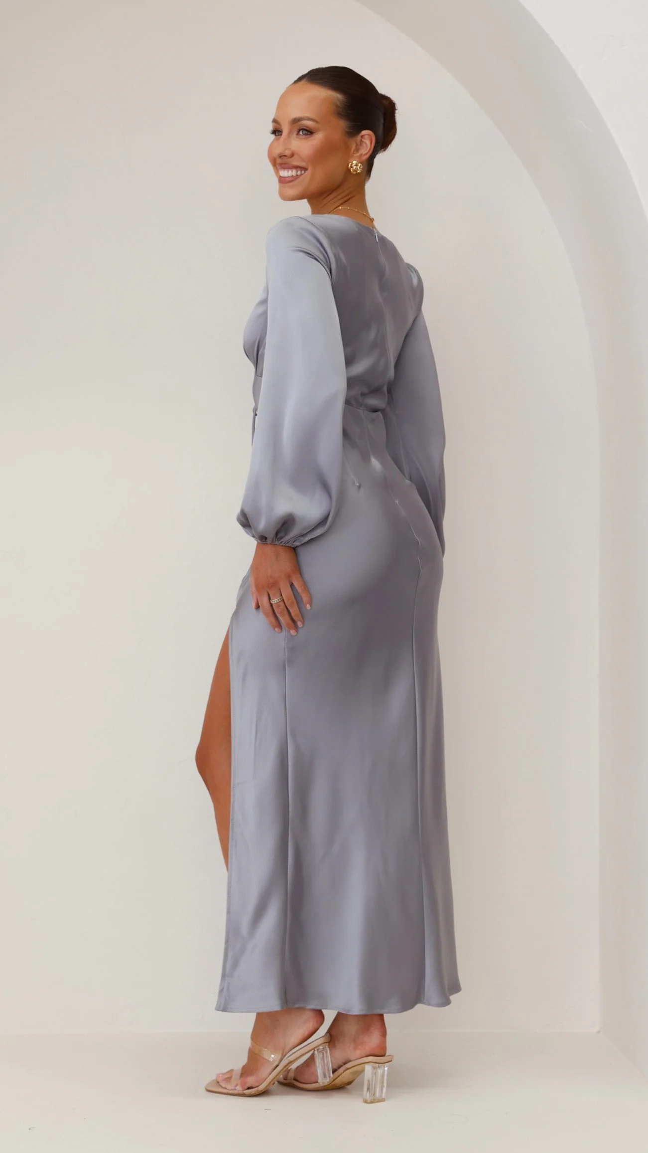 Brigitte Maxi Dress - Steel Blue
