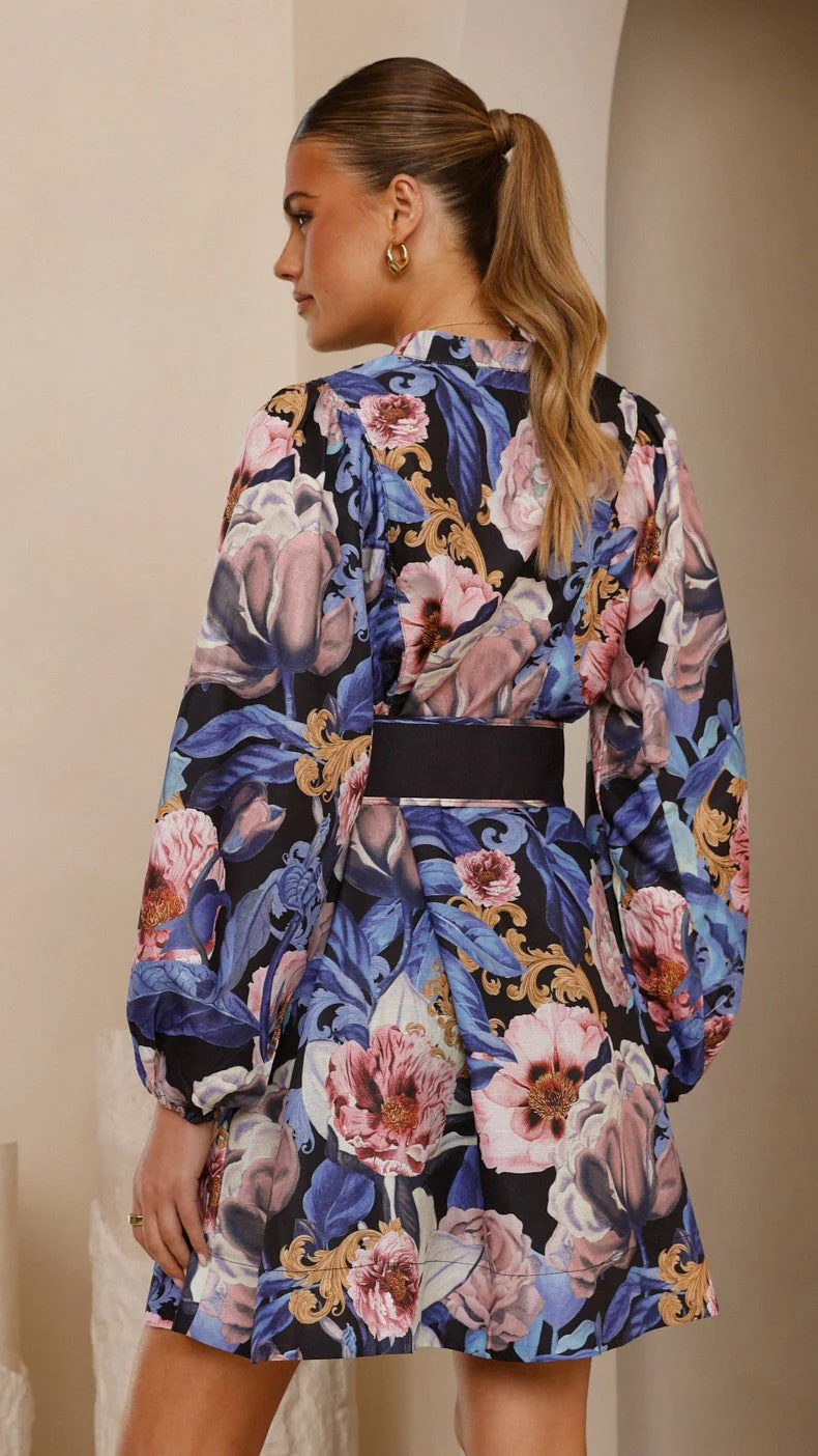 Katy Mini Dress - Azure Donatella