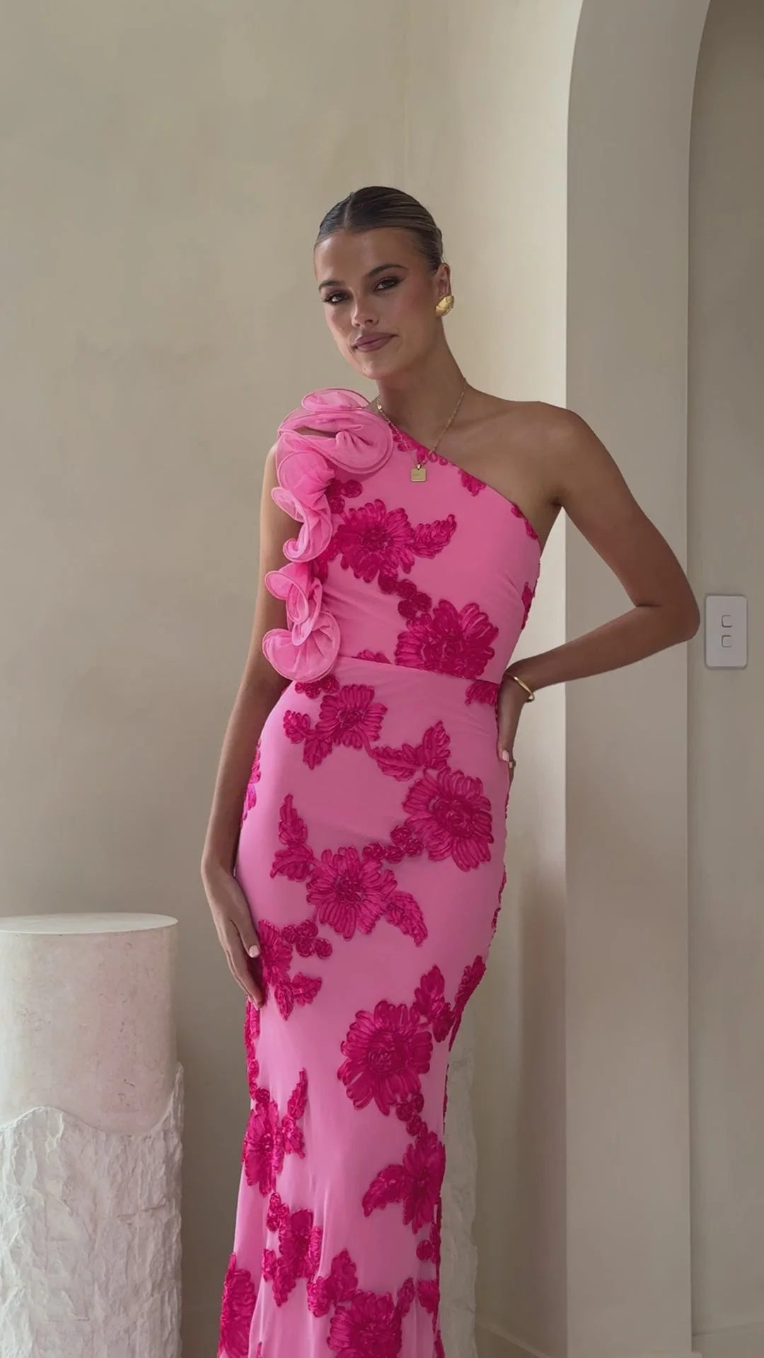 Darlee Maxi Dress - Pink Floral