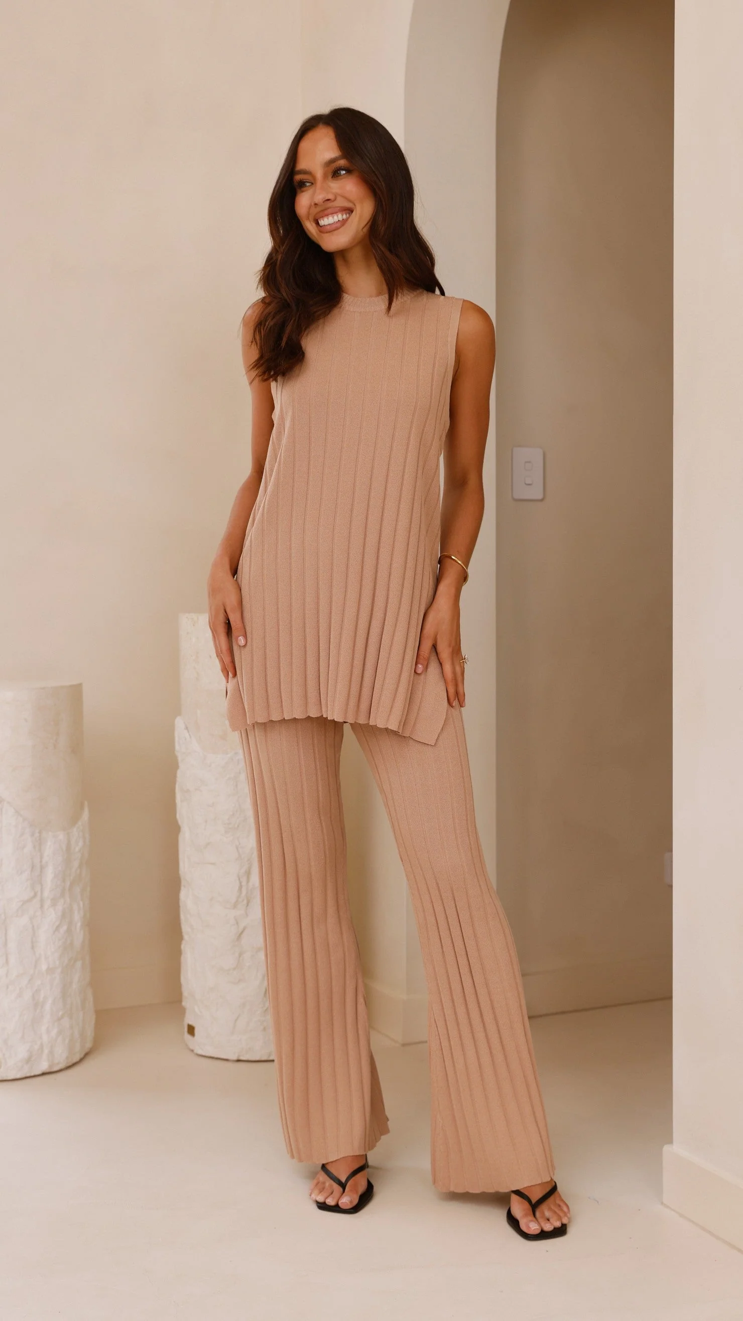 Megan Knit Pants - Camel