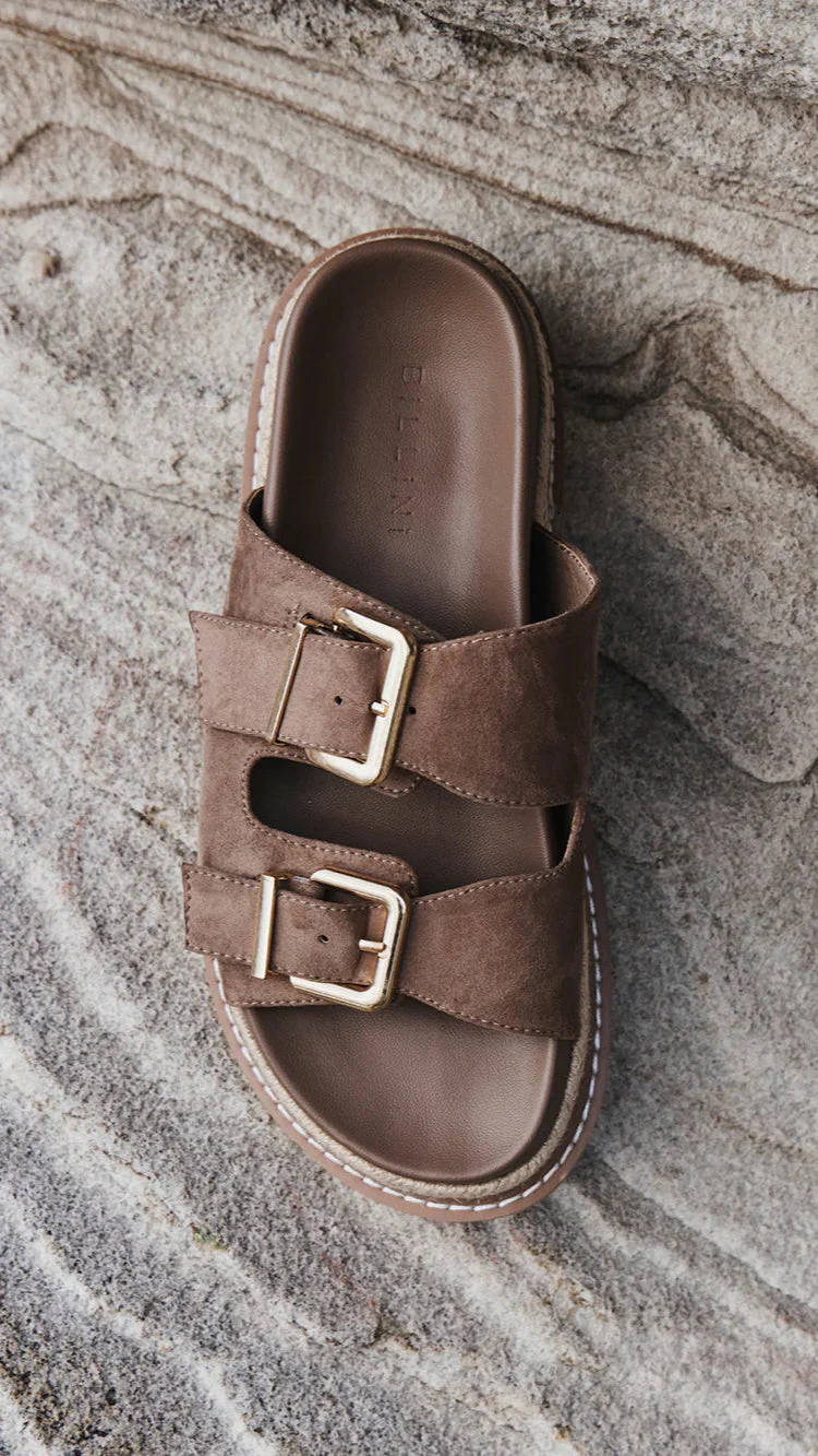 Alder Slide - Fawn Suede