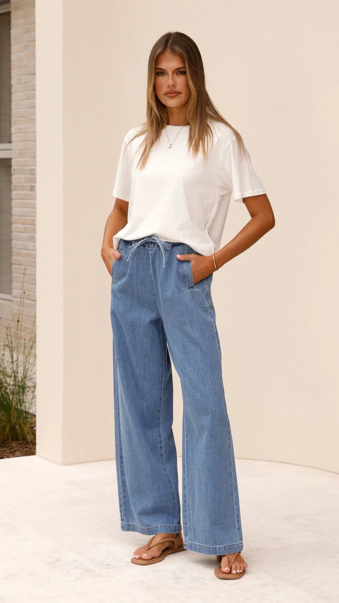 Darby Pant - Mid Blue Denim