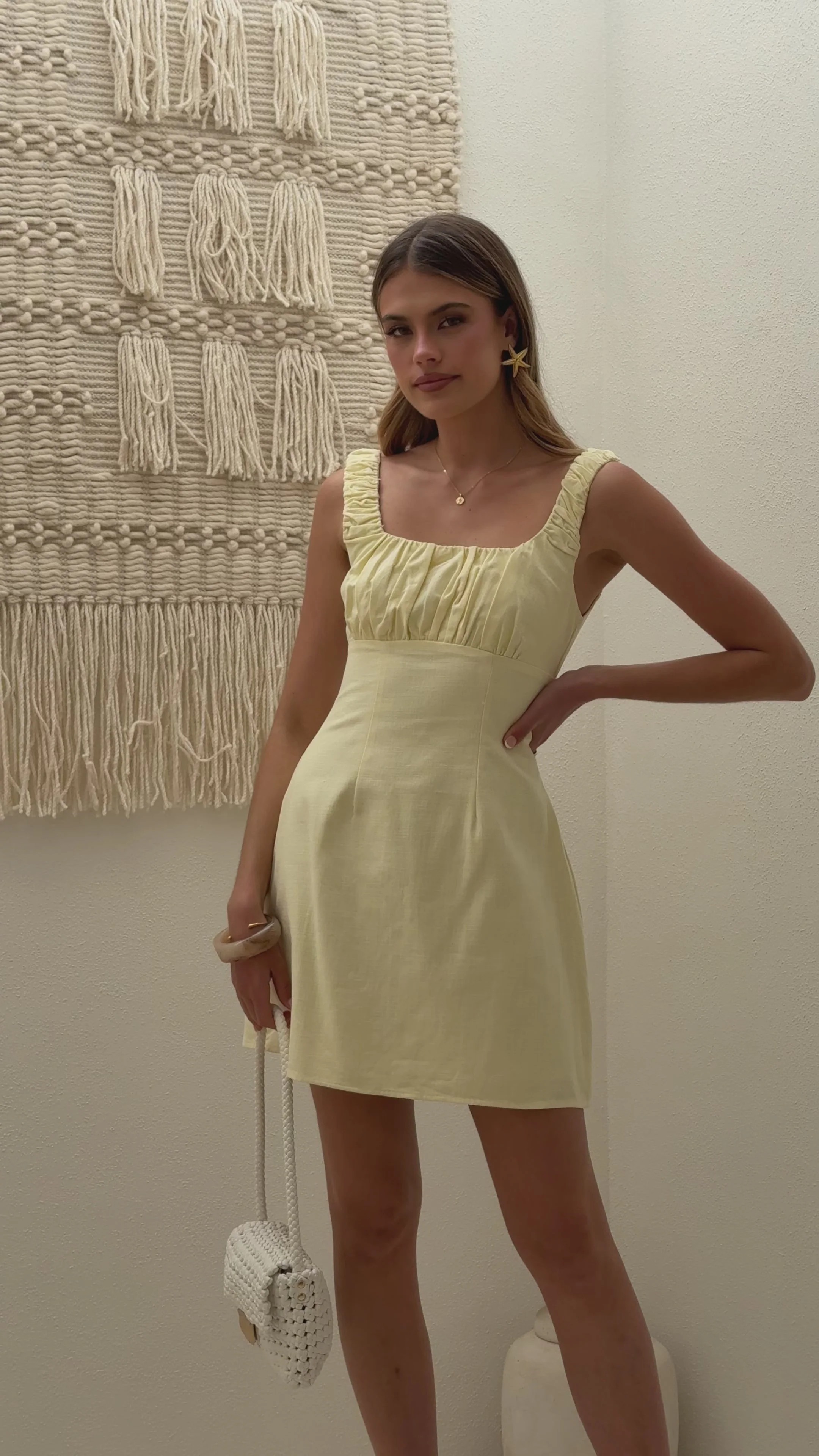 Adley Mini Dress - Butter