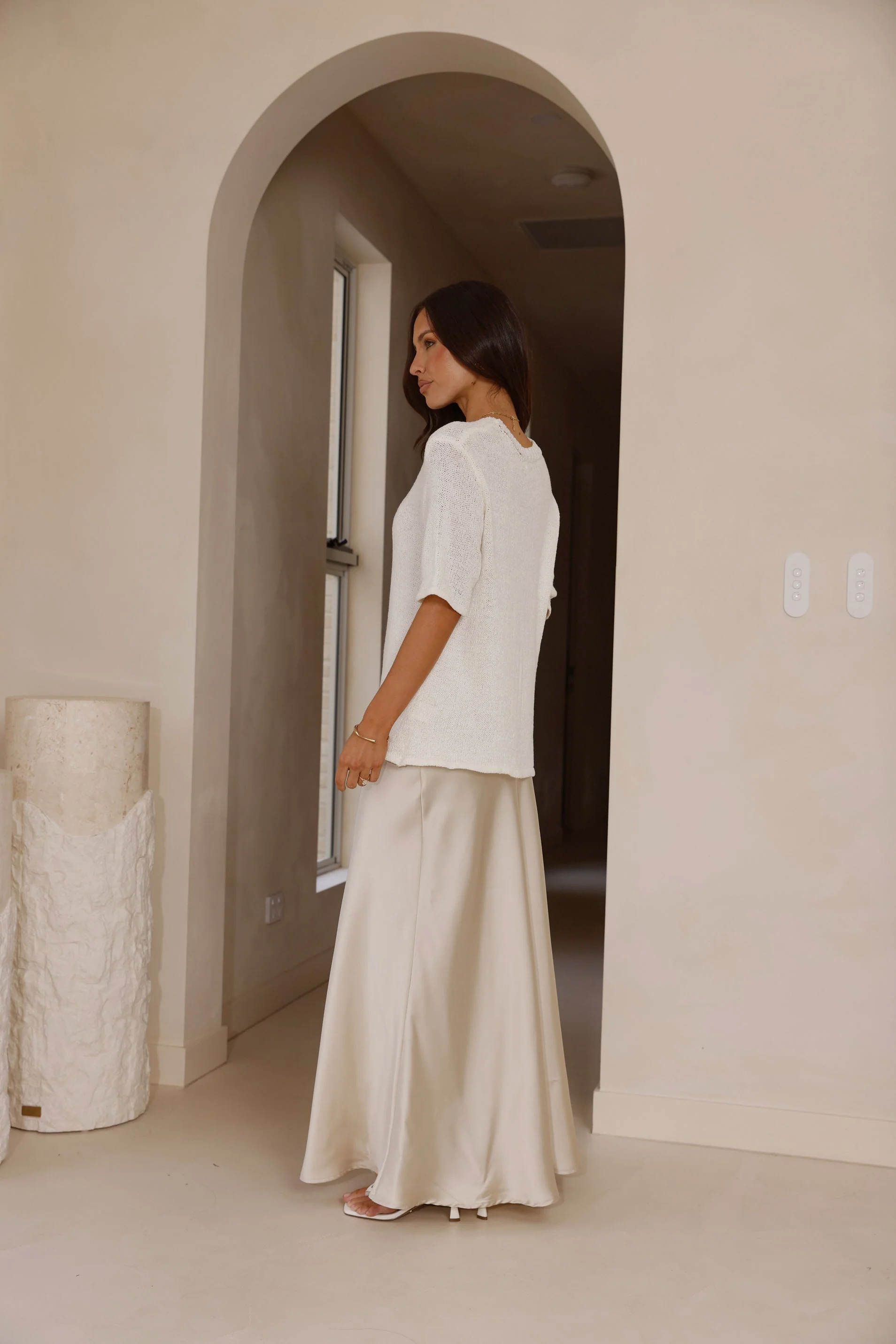 Amara Knit Top - White