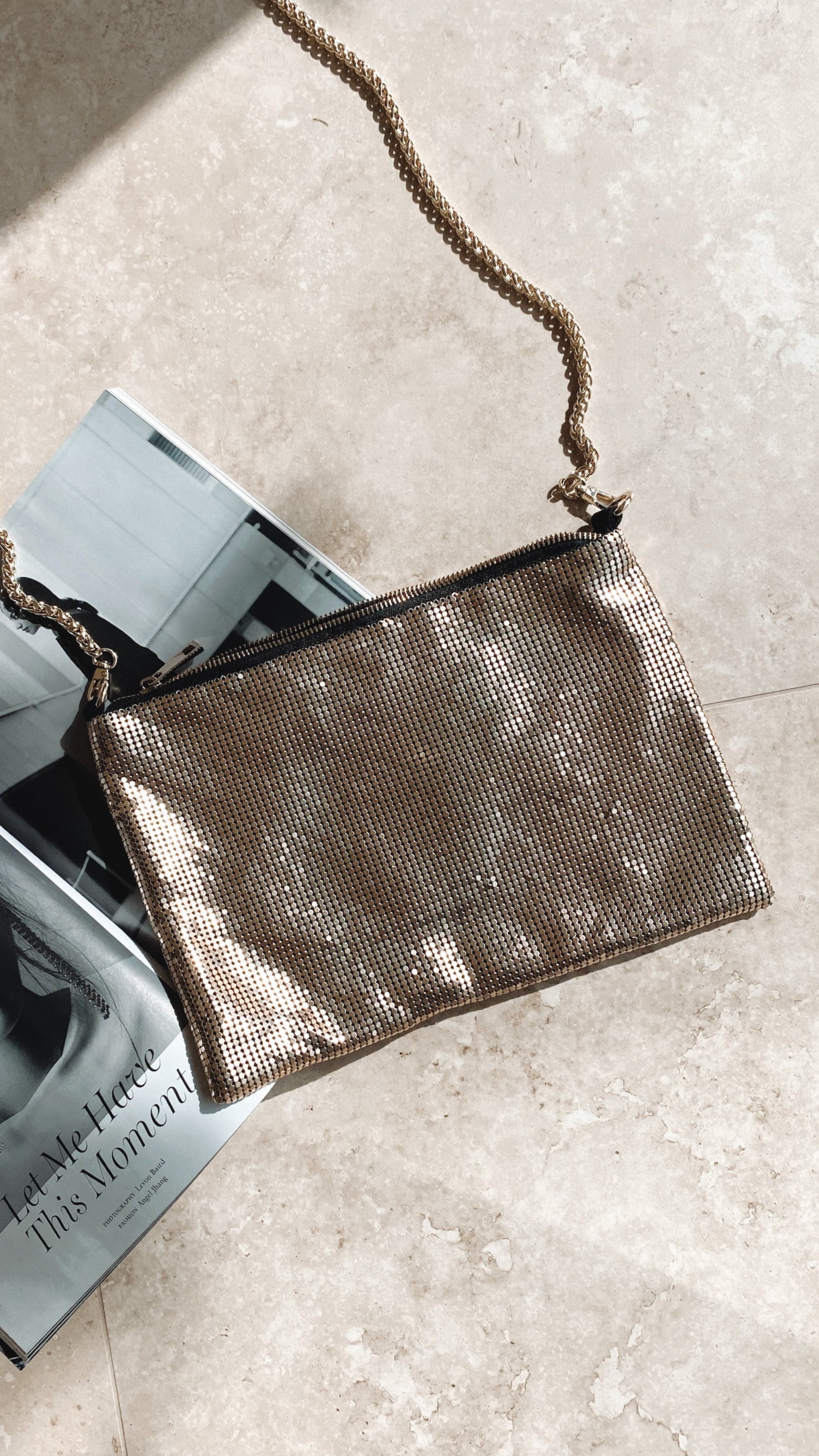 Chain Mesh Bag - Gold