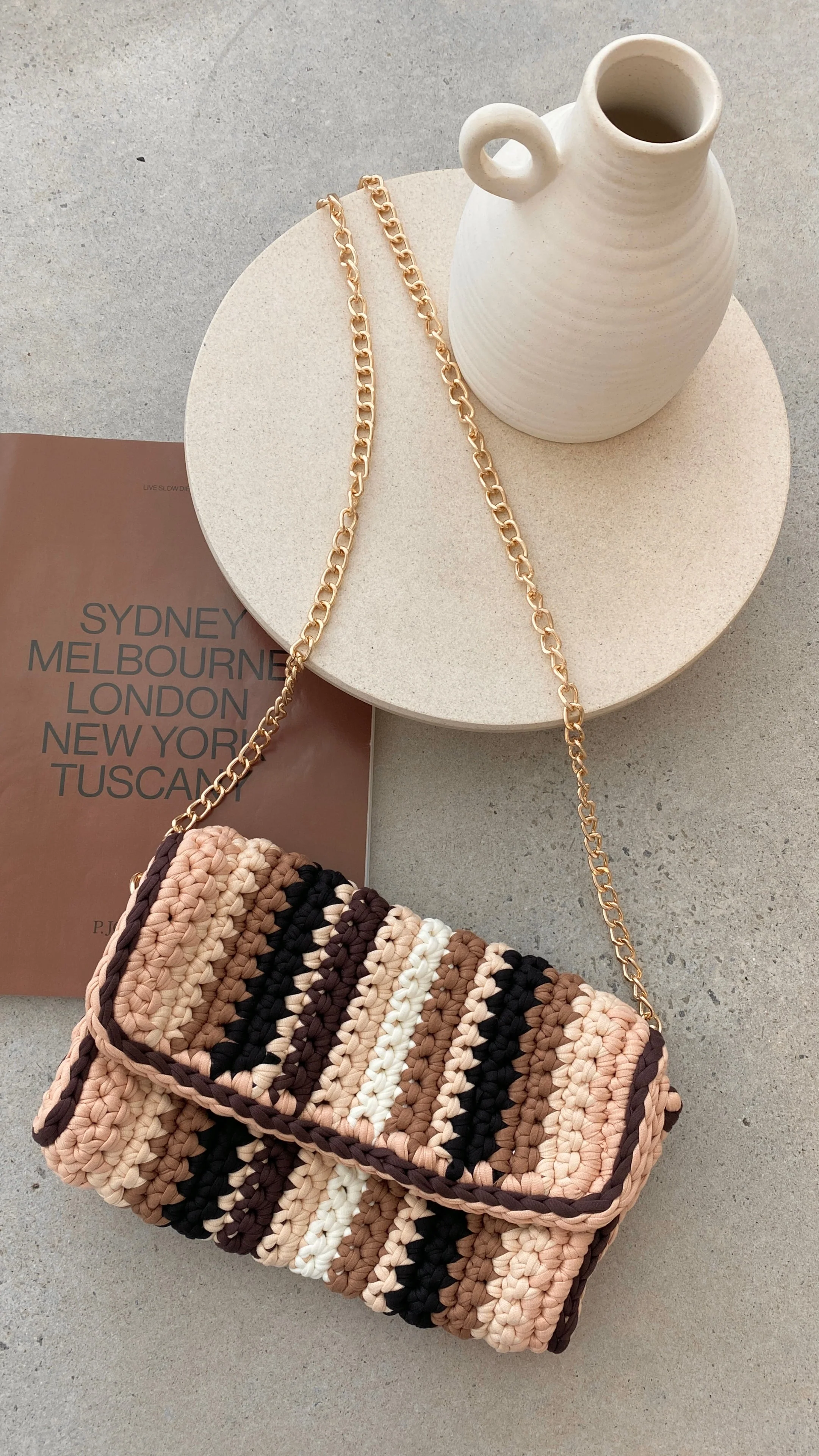 Katarina Fabric Plaited Clutch Bag - Multi