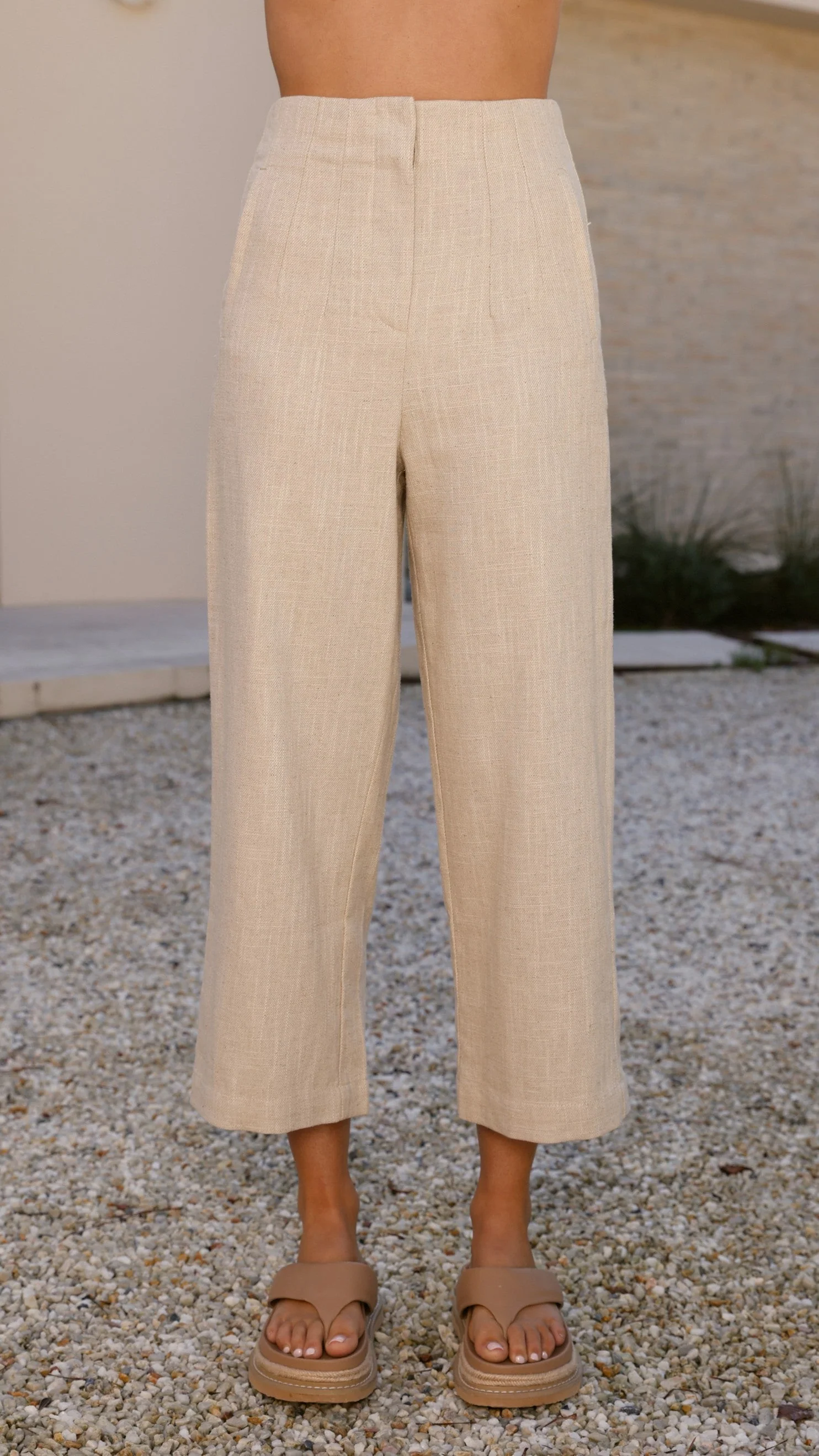 Cammie Capri Pants - Oat