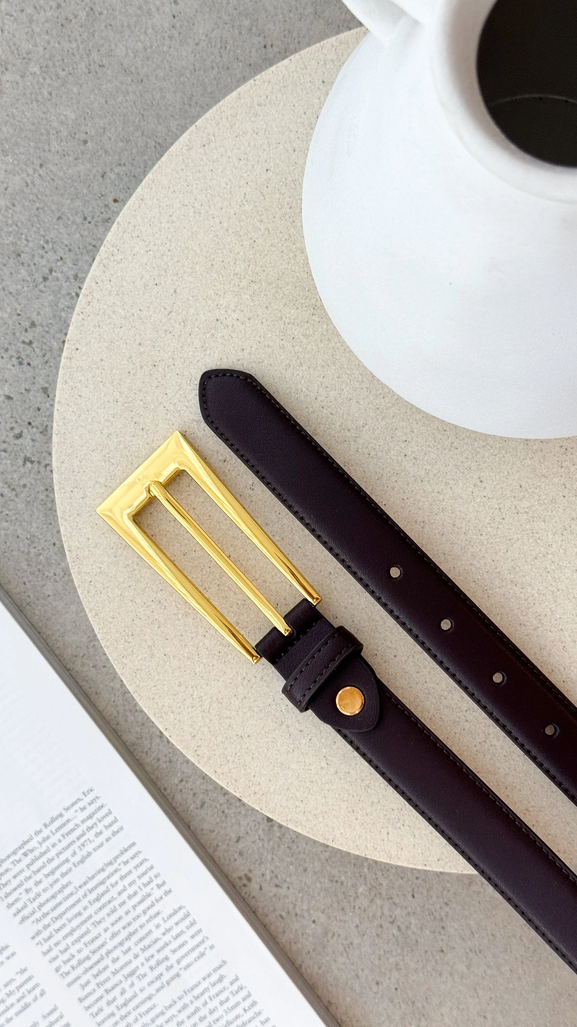 Stacey Belt - Coco / Gold