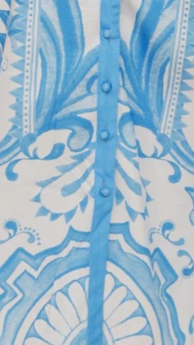 Madeline Long Sleeve Midi Dress - Portofino Azure