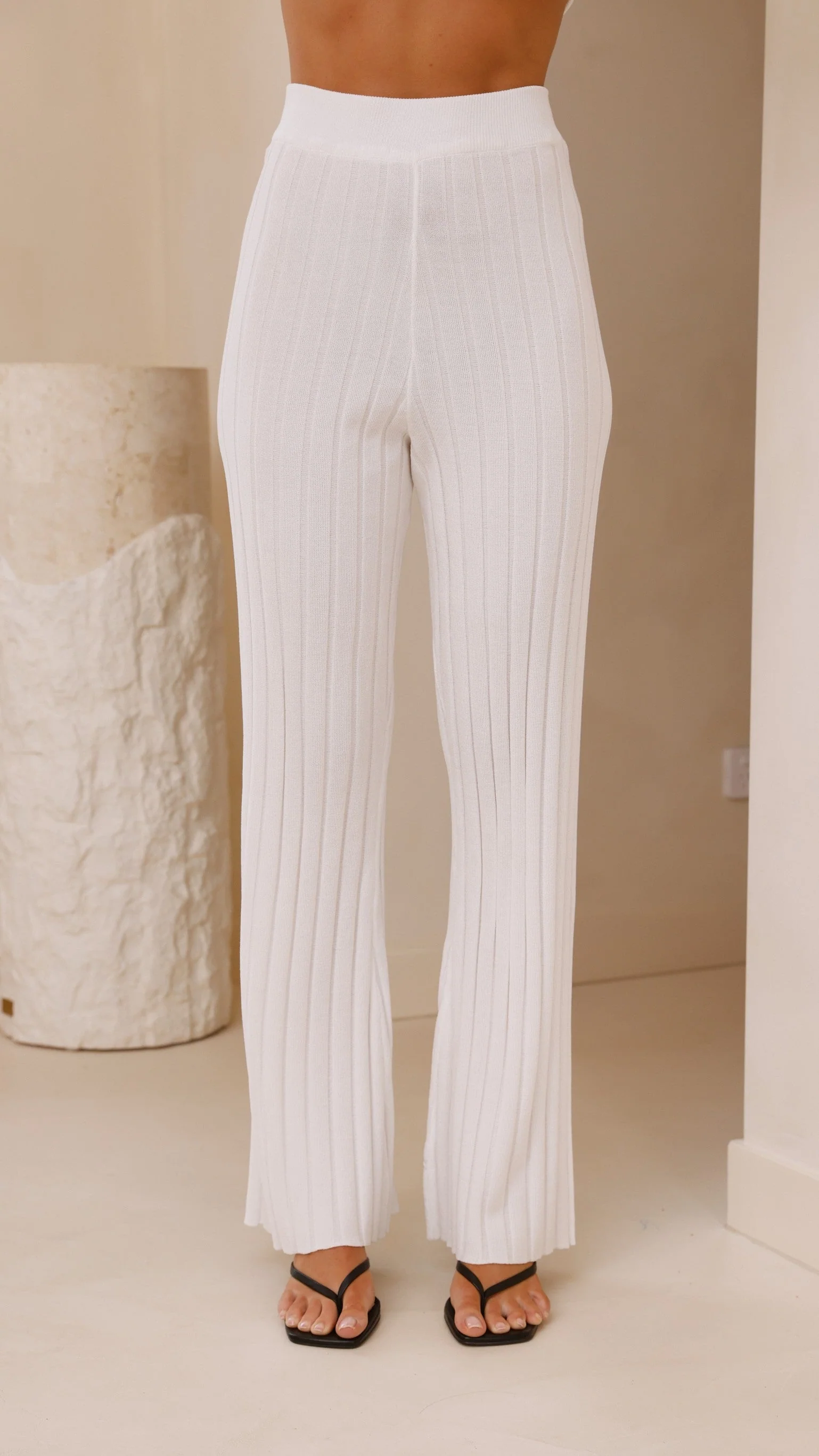 Megan Knit Pants - White